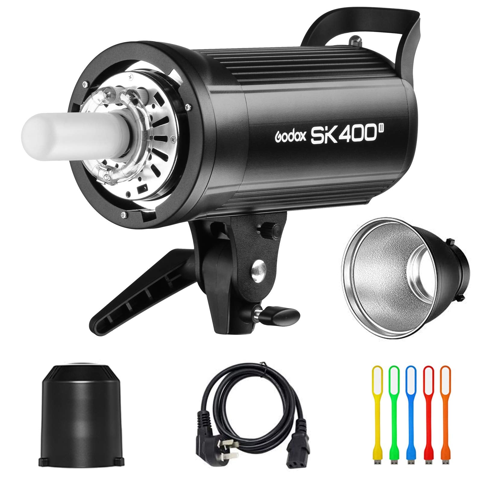 Godox Sk400Ii 400Ws Photo Studio Strobe Flash Monolight Light With Bowens Mount &Lamp Head,150W Modeling Lamp For Studio,Shootin