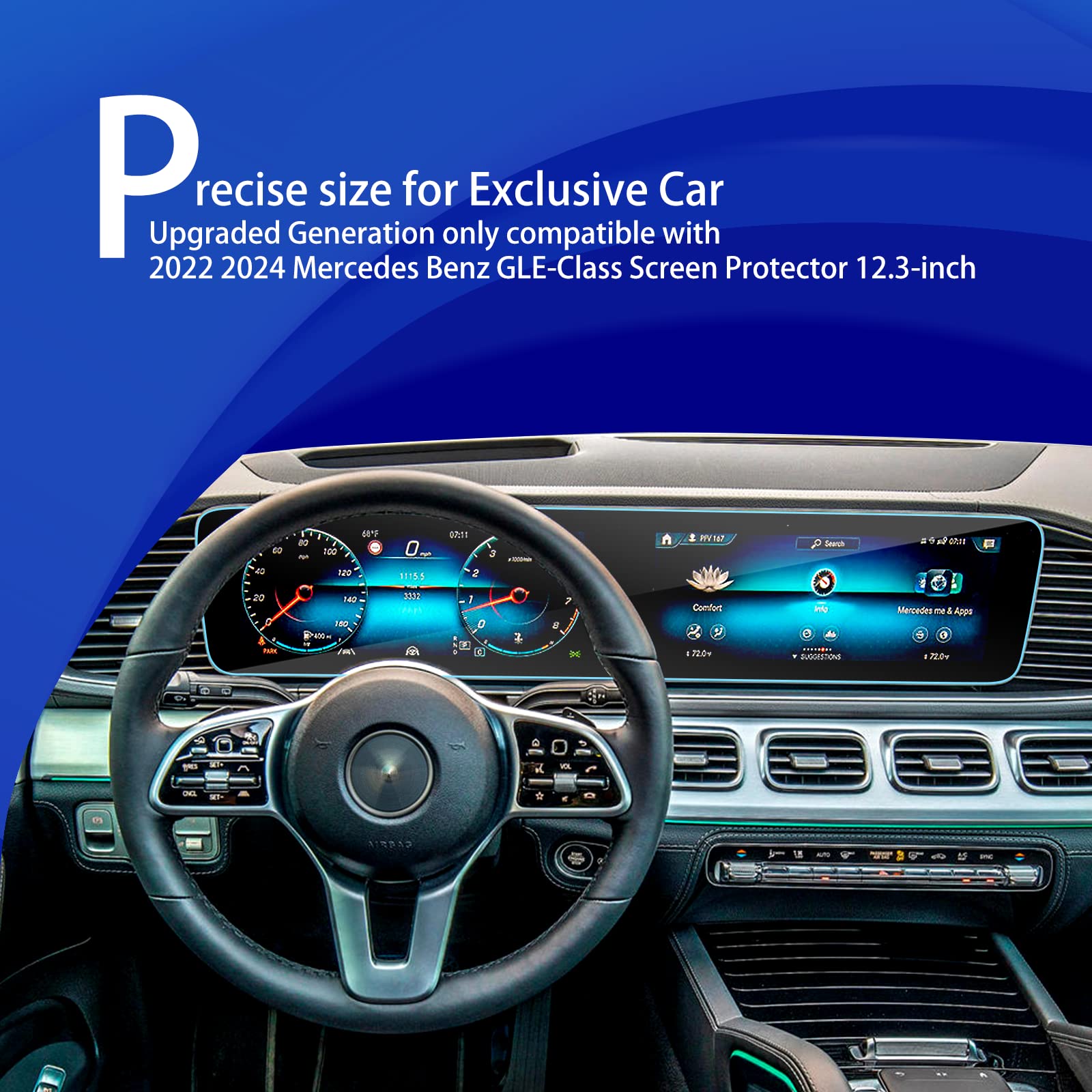 2024 Mercedes Benz Gle Is A Continuous Screen Protector For 2020 2023 2024 Mercedes Benz Gle Gls 350 450 2018 2023 Amg Gt 4 Door