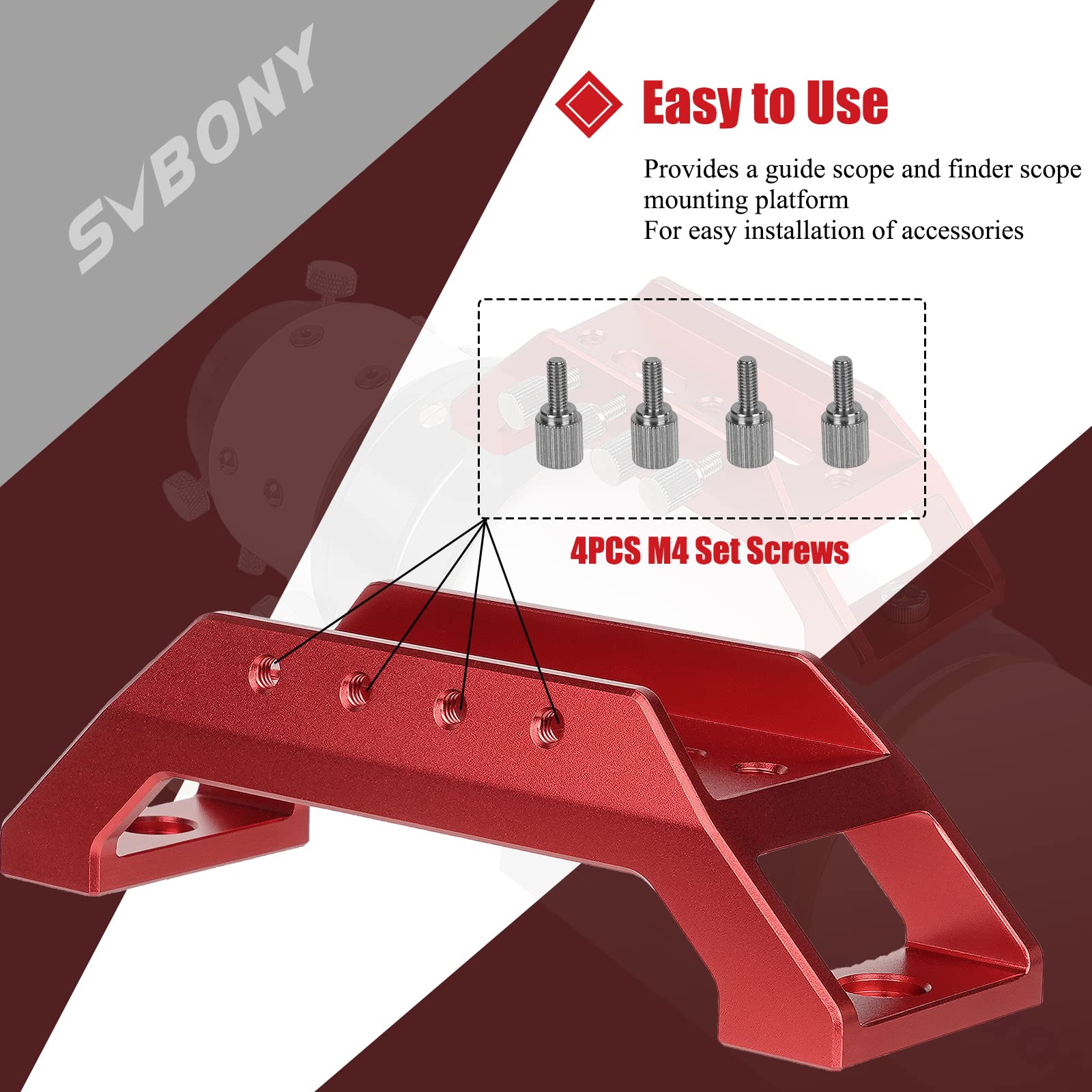 Svbony Sv211 Dovetail Base, Finderscope Mount Bracket, 135Mm Telescope Handle Bar, To Handle Telescope And Installation Of Finde