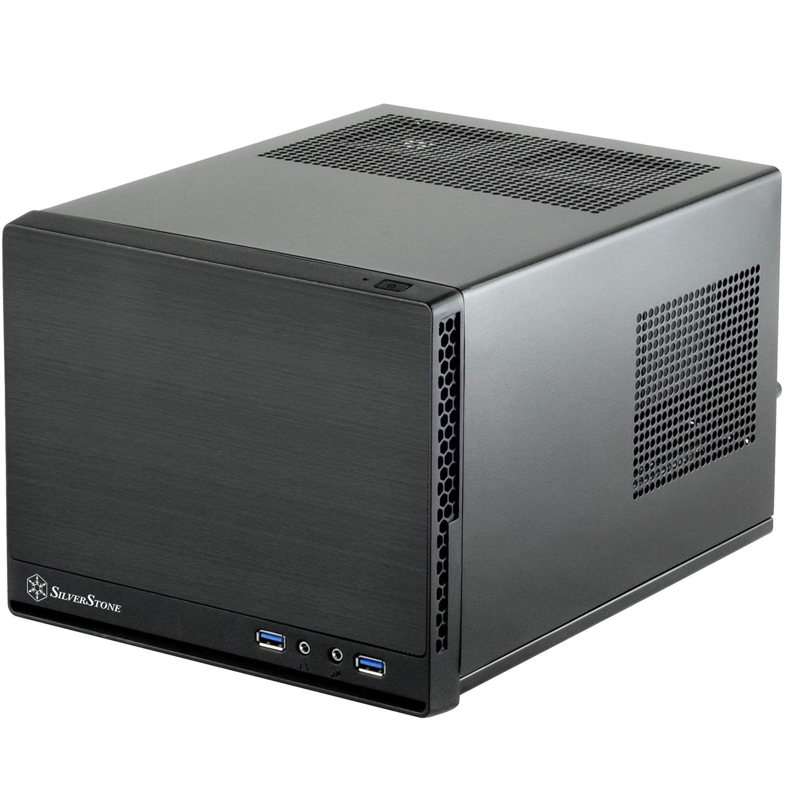 Silverstone Tek MiniDTX, MiniITX Small Form Factor Computer Case with Faux Aluminum Front Panel Cases SG13BQ