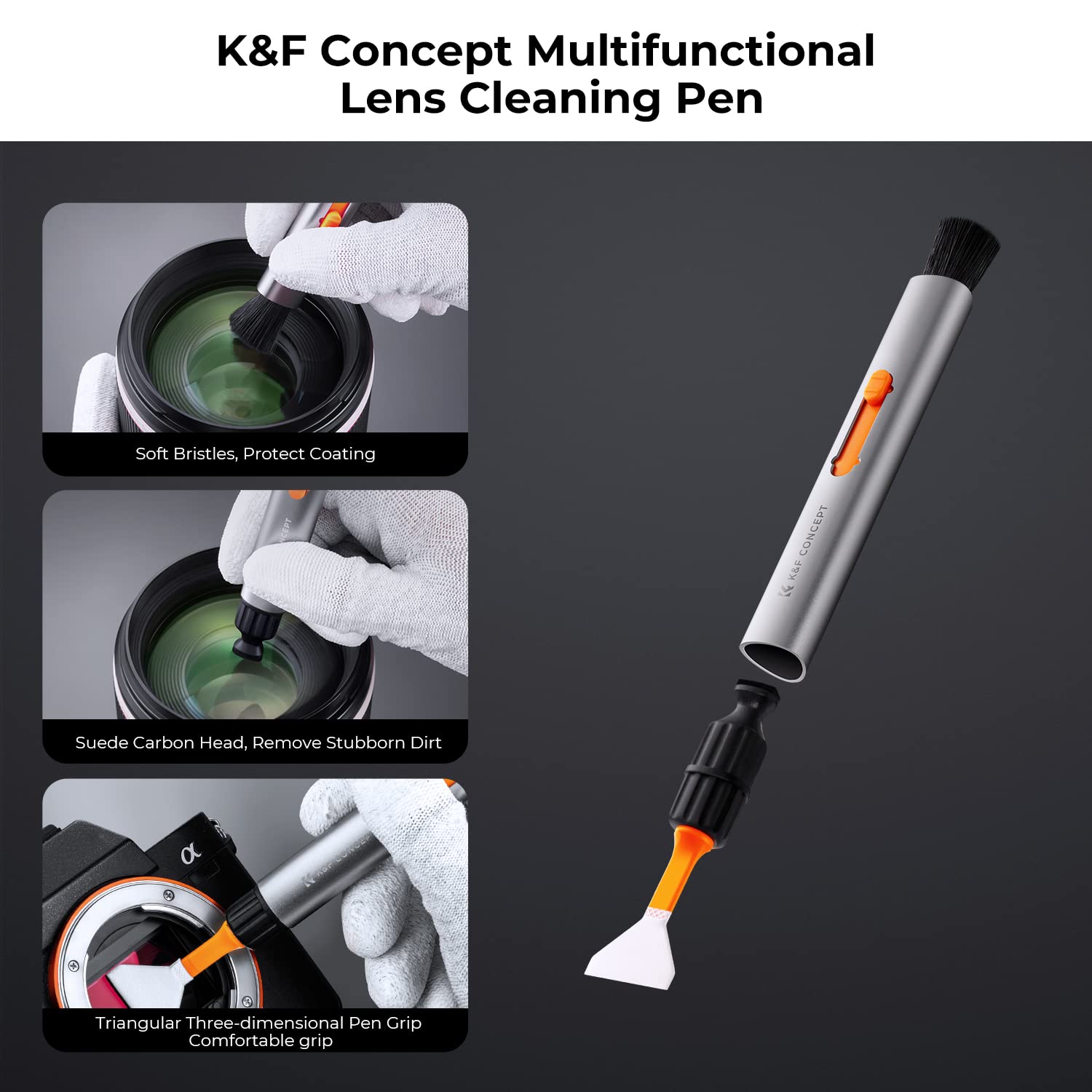 K&F Concept 23 In 1 Camera Lens Cleaning Kit For Dslr Filter With Replaceable Cleaning Pen+Air Blower+Cleaning Liquid+Cleaning C