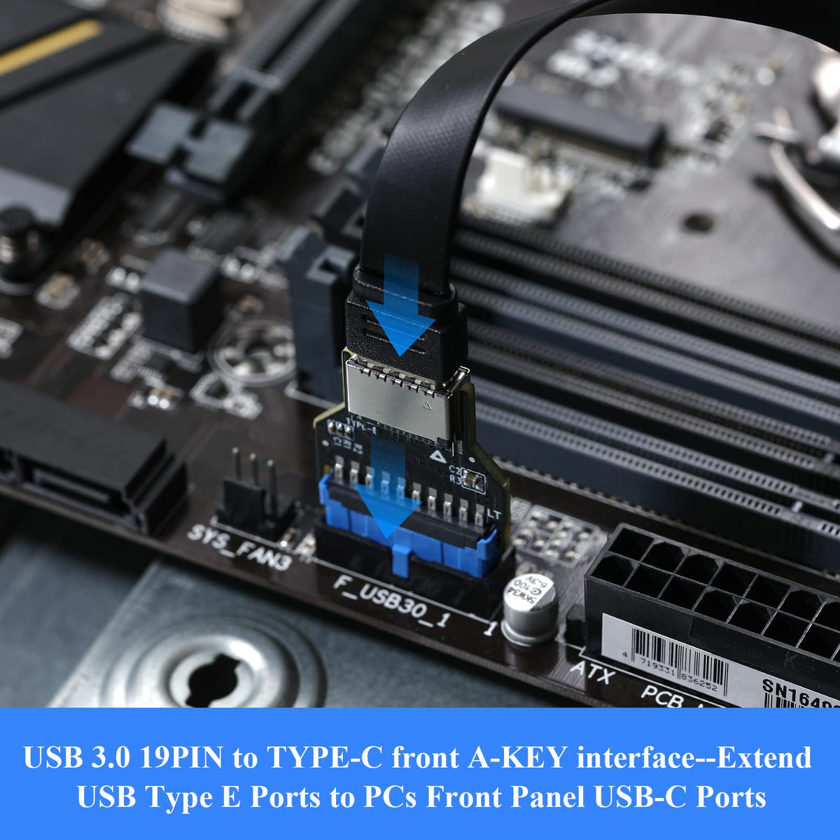 Mzhou Usb 3.0 19Pin Header To Type E Front A Key Interface Extend Usb ...