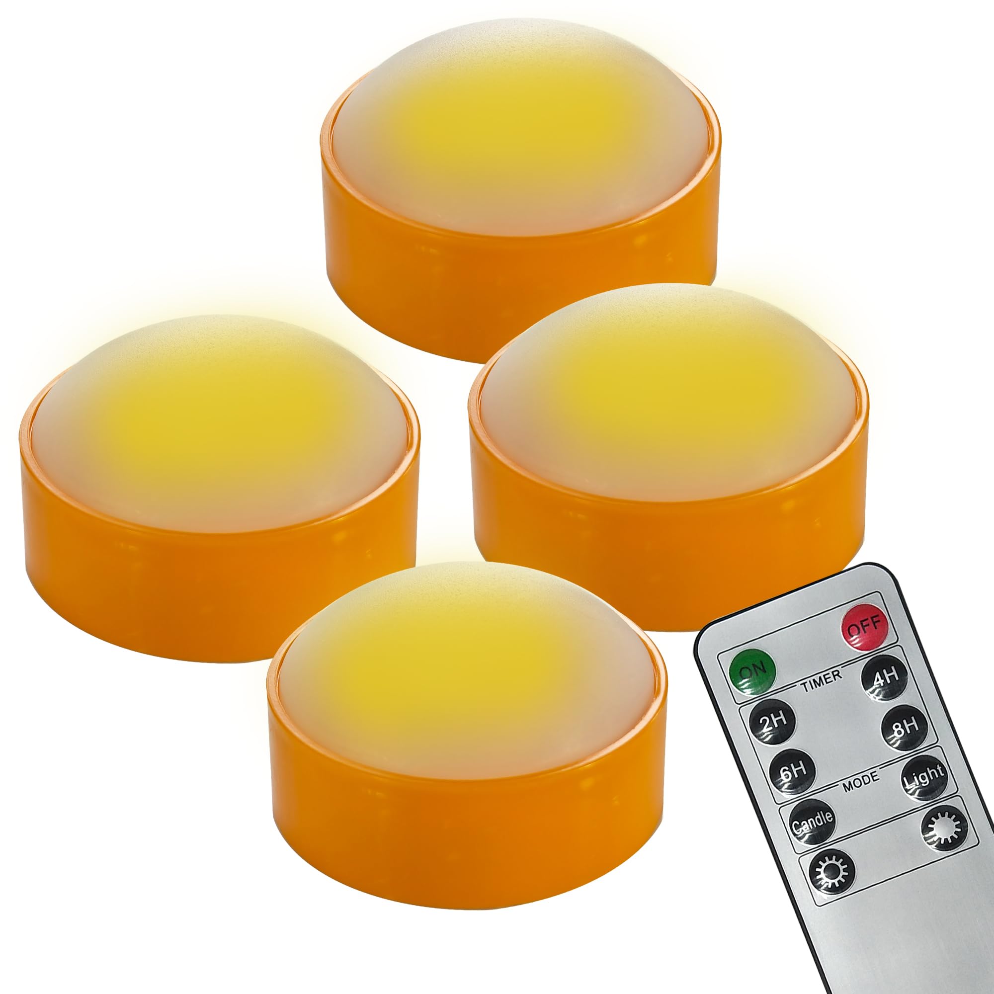 Led Pumpkin Lights With Remote And Timer, Battery Operated Bright Flickering Flameless Candles For Pumpkin Decor, Jack O Lantern