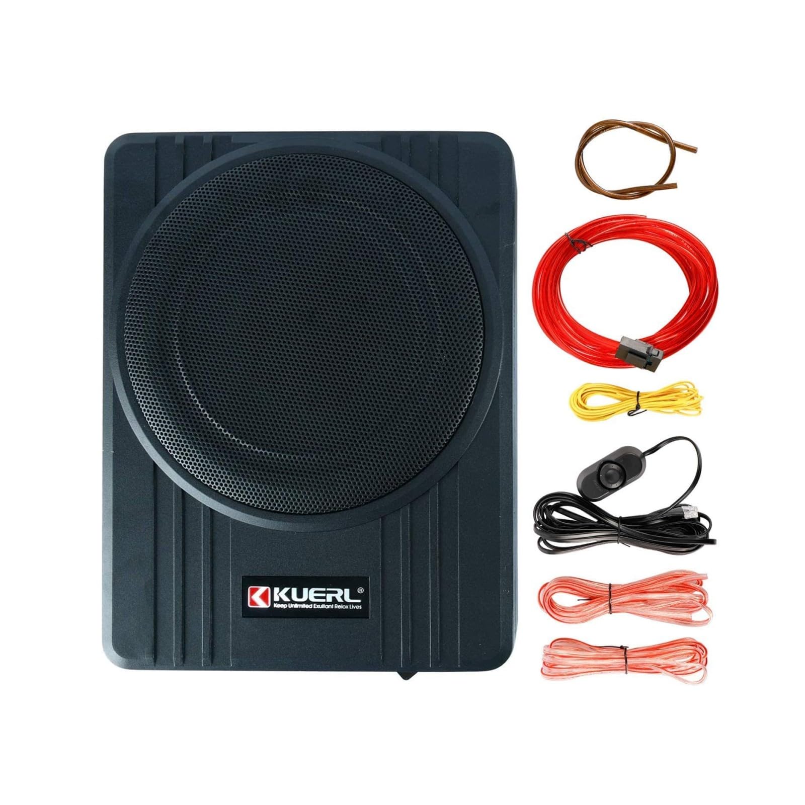 Yaccc 10 Inch 800W Car Under Seat Sub Woofer Active Powered Amplifier Bass Enclosed,Under Seat Subwoofer And Amp Package