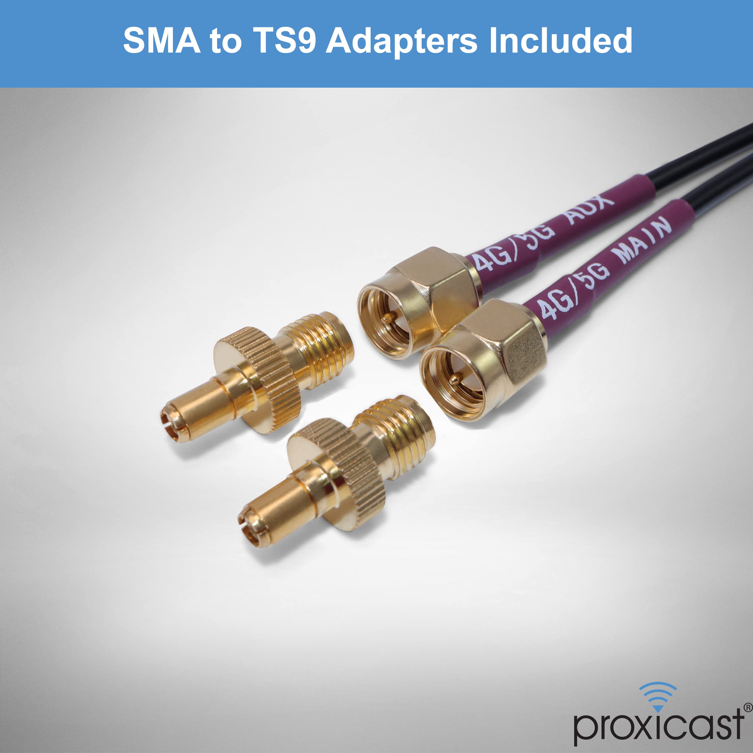 Proxicast Ultra Low Profile Mimo 4G / 5G Omni Directional Magnetic/Adhesive Mount Antenna For Verizon, At&T, T Mobile Modems & R