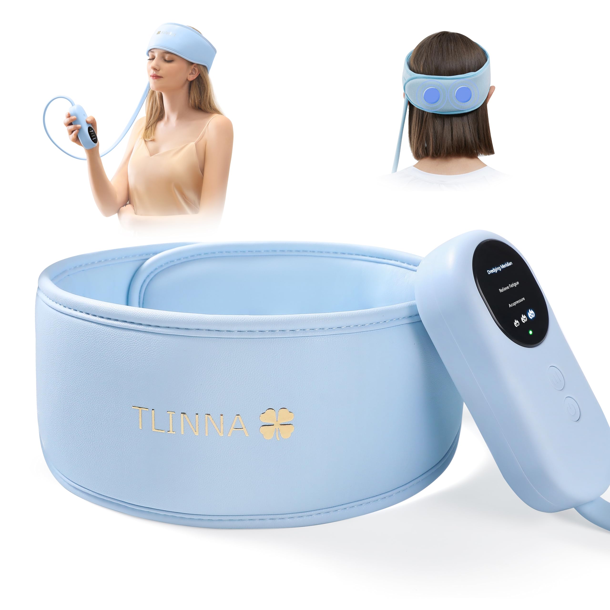 TLINNA Head Massager,Scalp Massager,Relief Headaches,Fatigue,Stress,Sleep aid,Hangover with Airbag Kneading,Constant Temperature