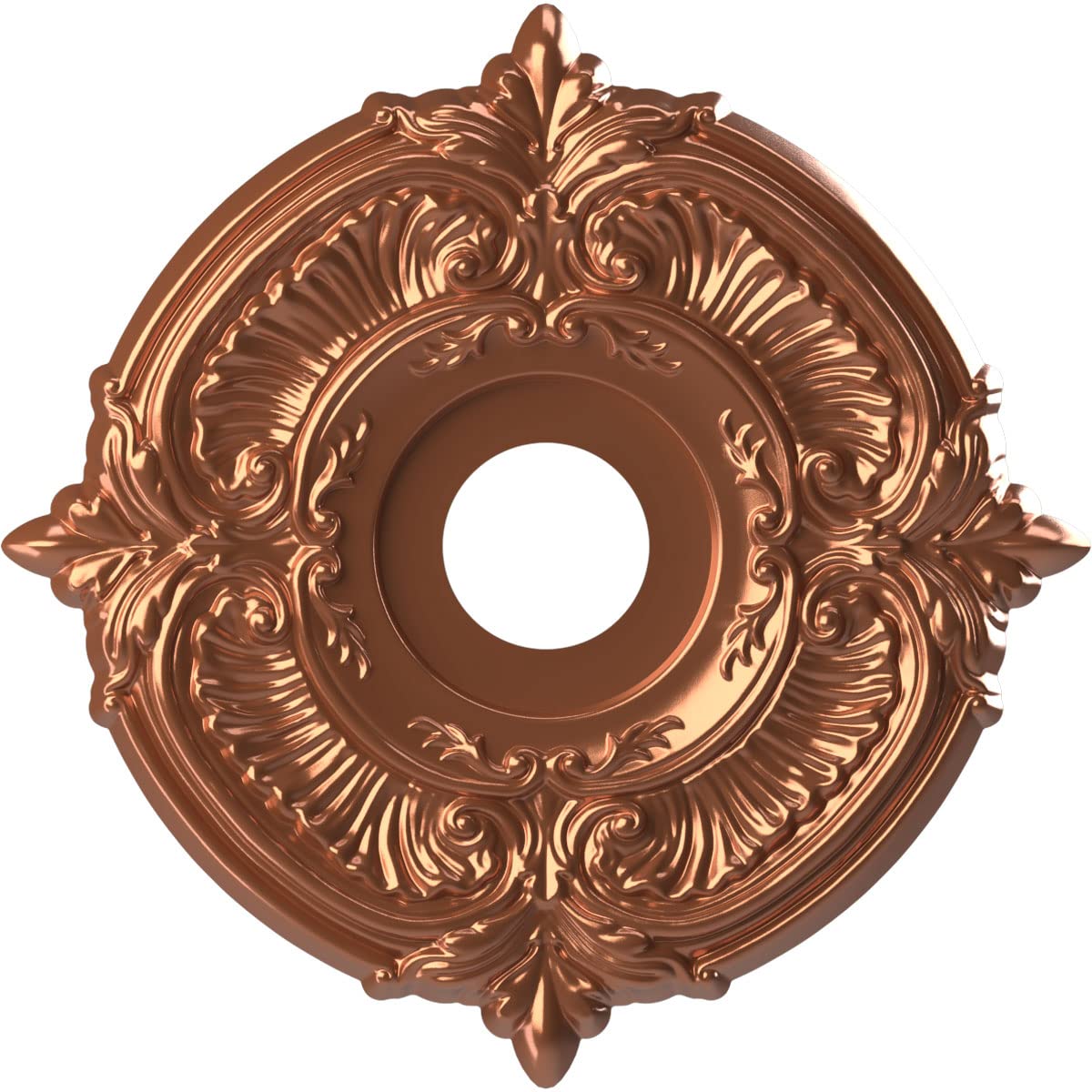 Ekena Millwork Cmp16Atbco Attica Thermoformed Pvc Ceiling Medallion (Fits Canopies Up To 5 5/8''), 16''Od X 3 1/2''Id X 1''P, Br