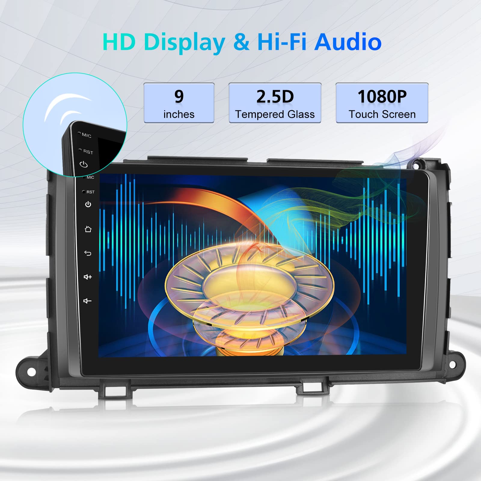 [2G+64G] Car Radio For Toyota Sienna 2011 2012 2013 2014, Android 13 Touch Screen Car Stereo, Carplay/Android Auto/1080P/Hi Fi A