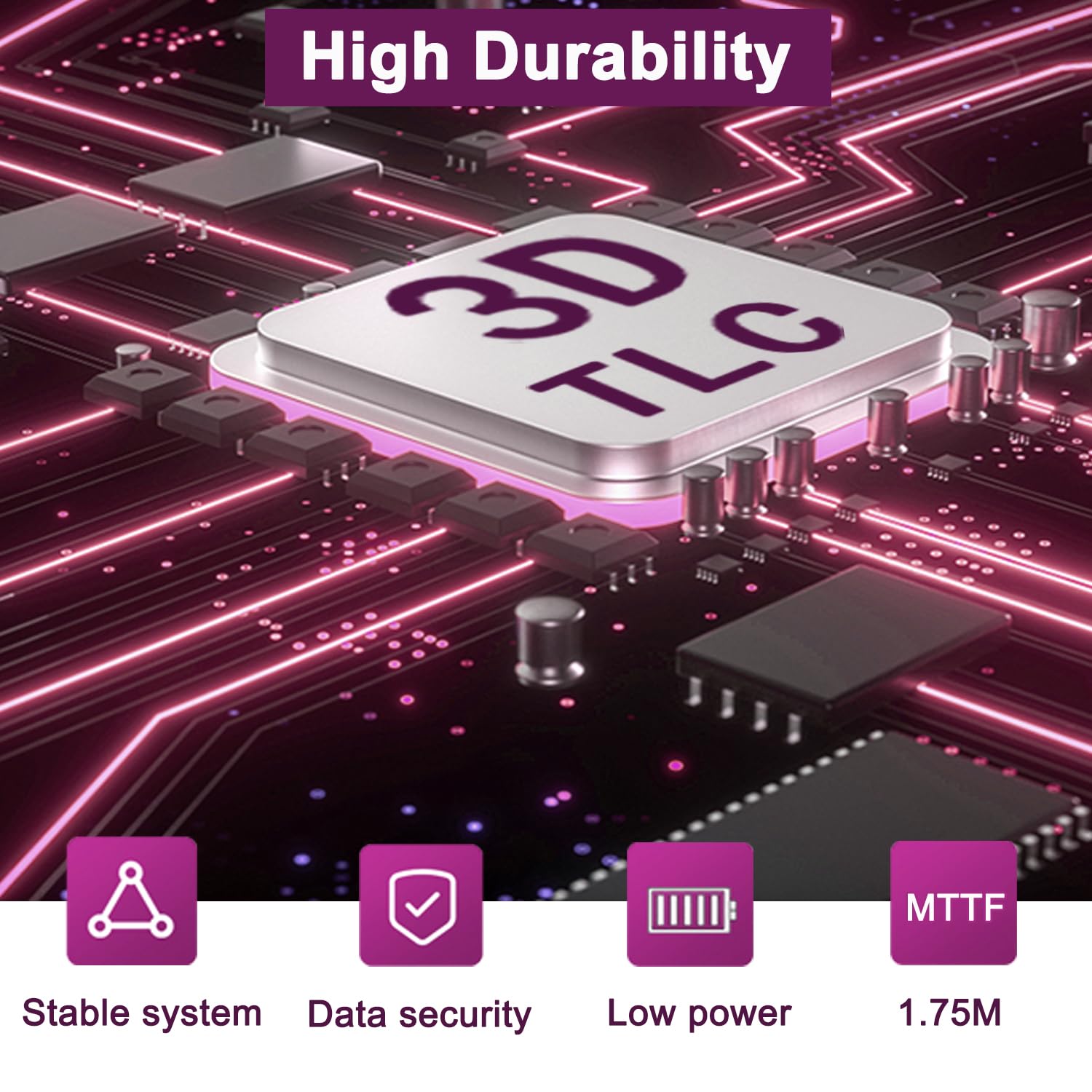 Gamerking 1Tb M.2 2242 Nvme Ssd Pcie Gen3.0 X4 3D Nand Tlc High Performance Internal Solid State Drive M Key 42Mm, Compatible With Desktop Laptop Ultrabook Tablet
