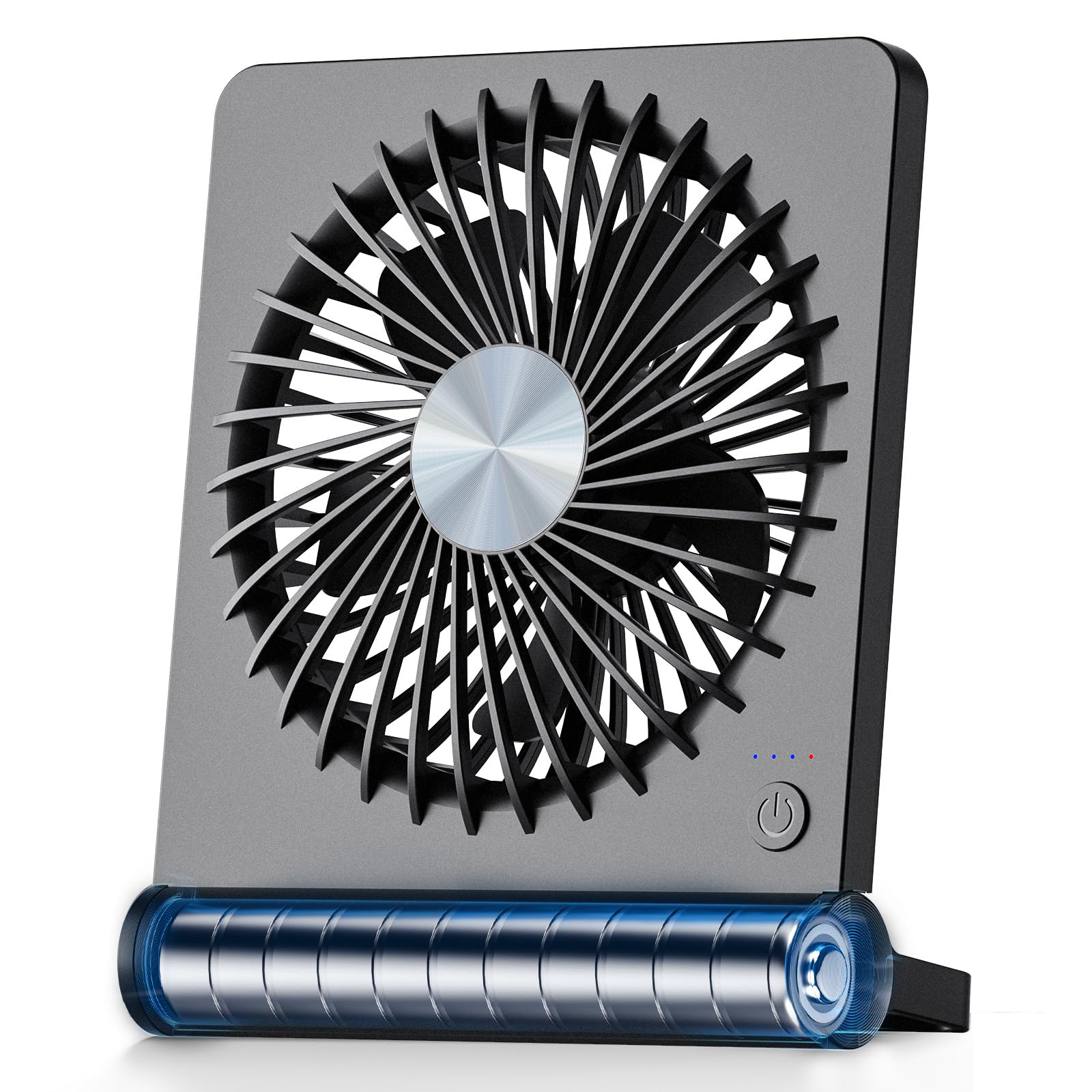 Koonie Portable Desk Fan, 3.5 20Hrs Battery Operated Small Usb Fan With Ultra Quiet 220 Tilt Folding, Rechargeable Personal Fan