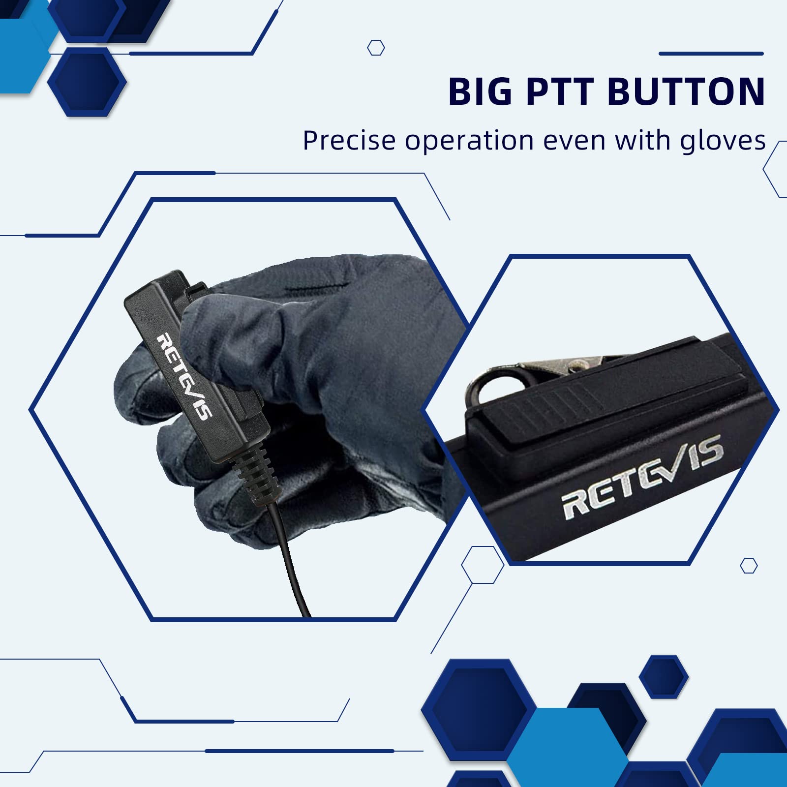 Covert Tube Walkie Talkie Earpiece With Mic,Compatible With Motorola Motorola Cp185 Cp200 Cp200D Gp300 Gp2000 Brp40 Hyt Tc610 2 Way Radio,Full Size Ptt,Security Earpiece,Two Way Radio Earpiece(1 Pack)