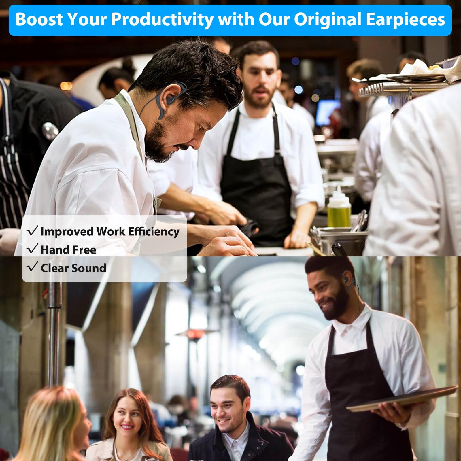 Esynic 3 Pack Professional Walkie Talkies Rechargeable Walkie Talkies For Adults Long Range 2 Way Radio Walkie Talkie With Earpi