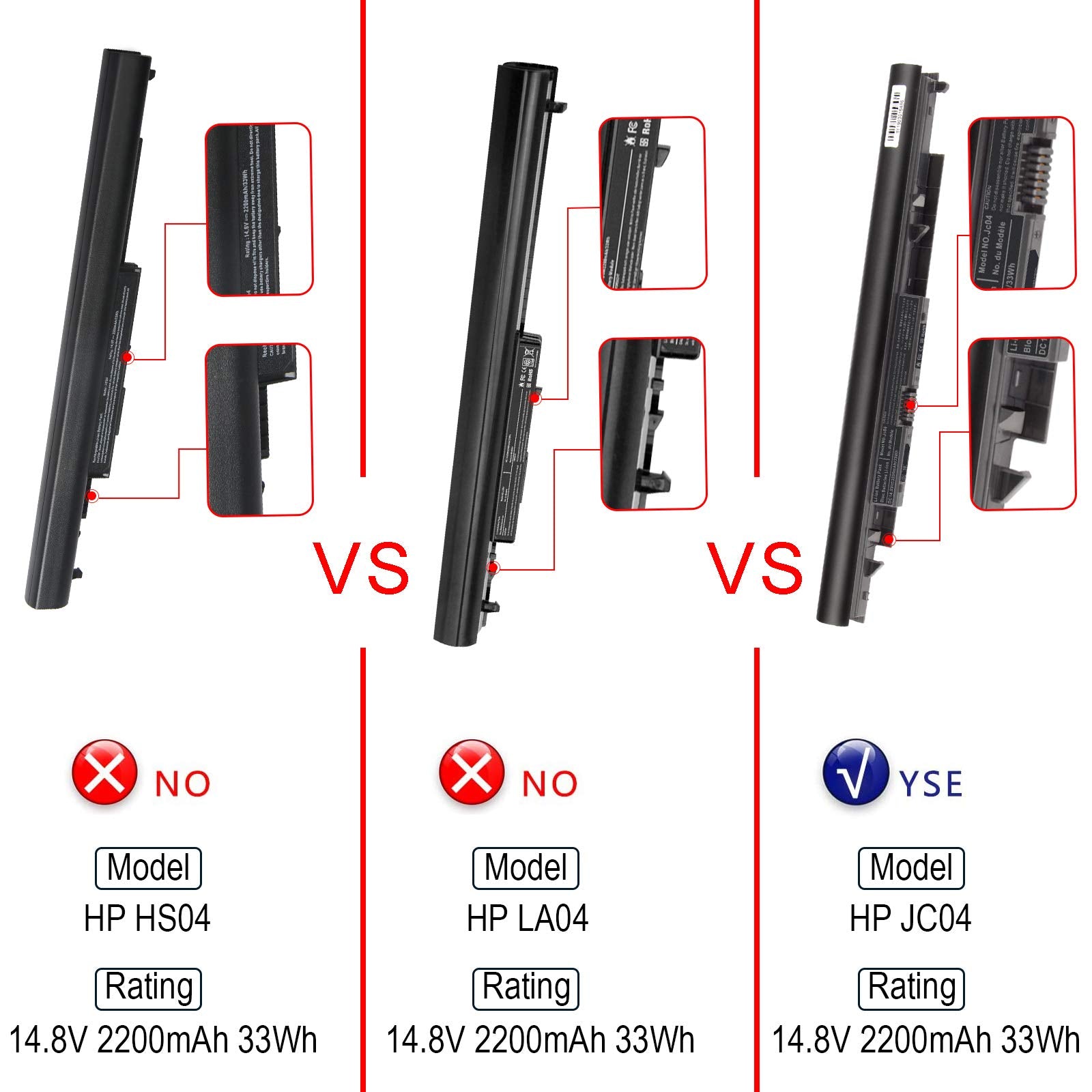 Tree.Nb Jc04 919700 850 Laptop Battery For Hp Spare 919681 221 Jc03 Replacement Hp Battery 15 Bs289Wm 15 Bs015Dx 15 Bs113Dx 15 B