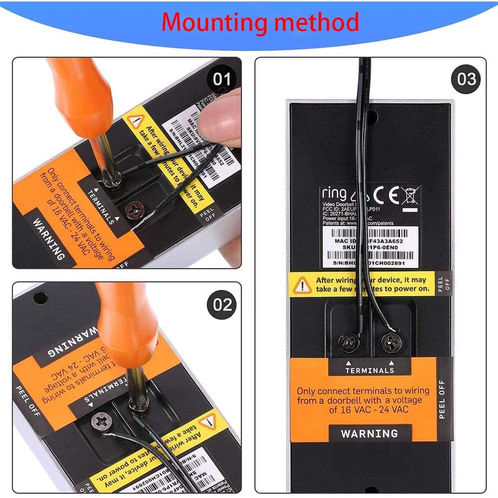 24V Doorbell Thermostats Transformer Compatible With Nest Honeywell Ecobee Sensis All Versions Of Ring Video Doorbells Power Ada