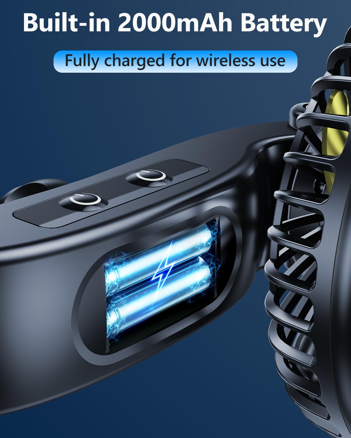 Dicmky Dual Head Car Cooling Fan For Back Seat, Battery Powered Rechargeable Usb Car Seat Headrest Fan For Baby Rear Facing, Sum