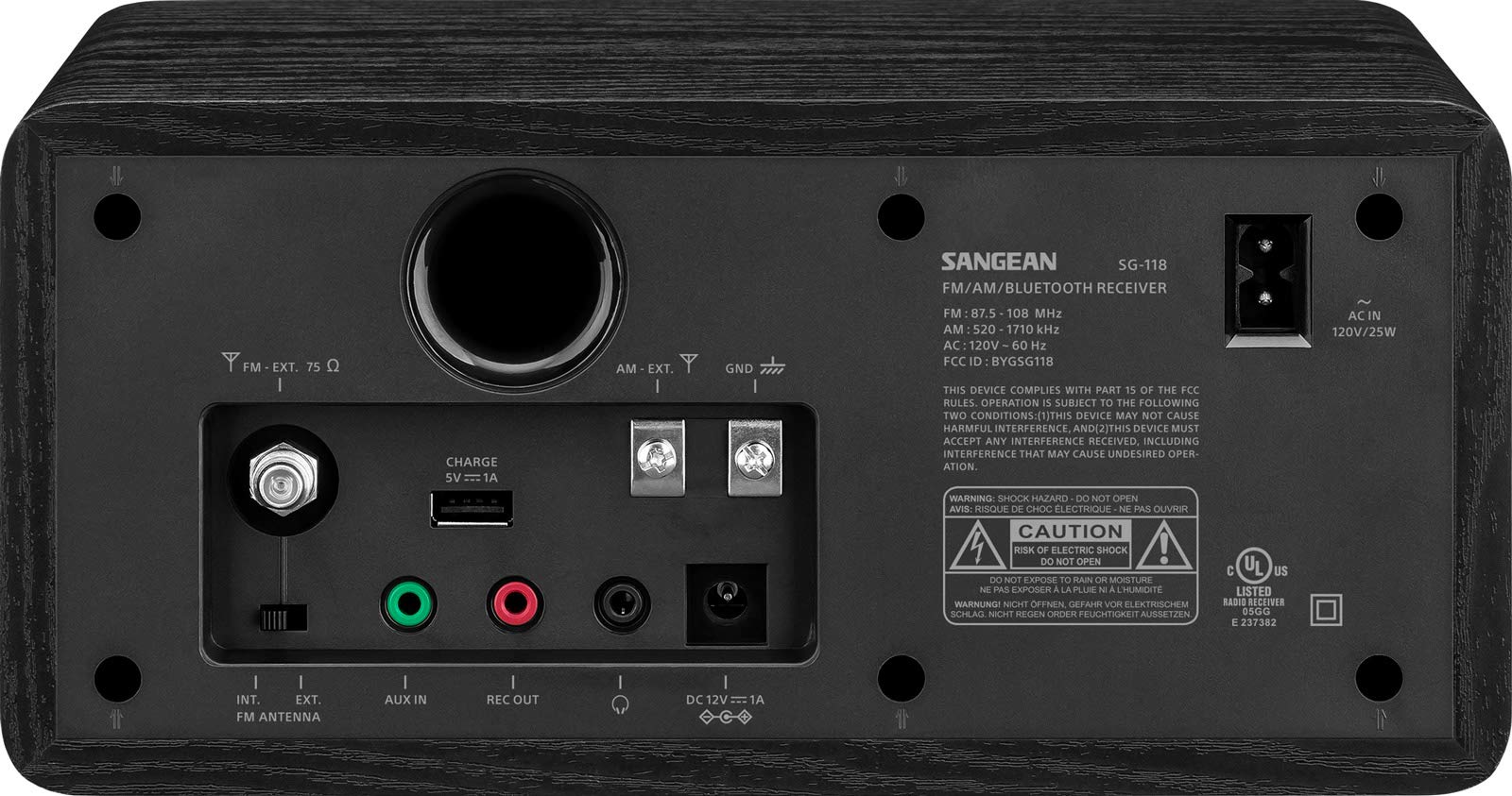 Sangean Sg 118 Retro Am/Fm Bluetooth Wooden Cabinet Radio