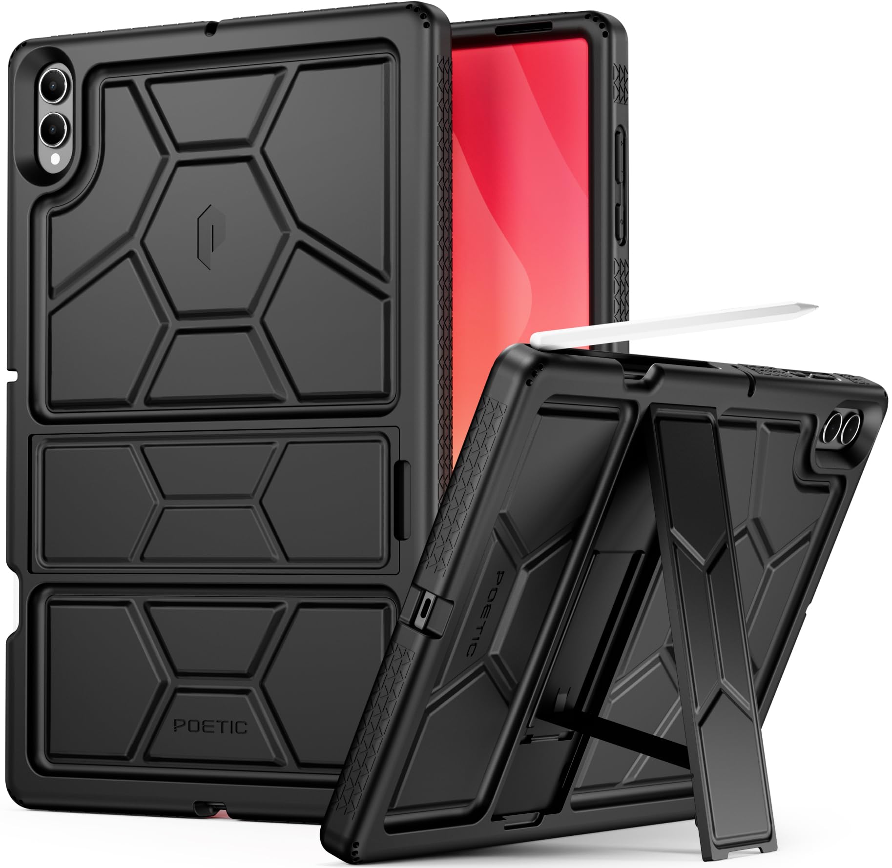 POETIC TurtleSkin Case for Samsung Galaxy Tab S11 Ultra (2025 Release) 14.6 with Kickstand & S Pen Holder, Heavy Duty Shockproof