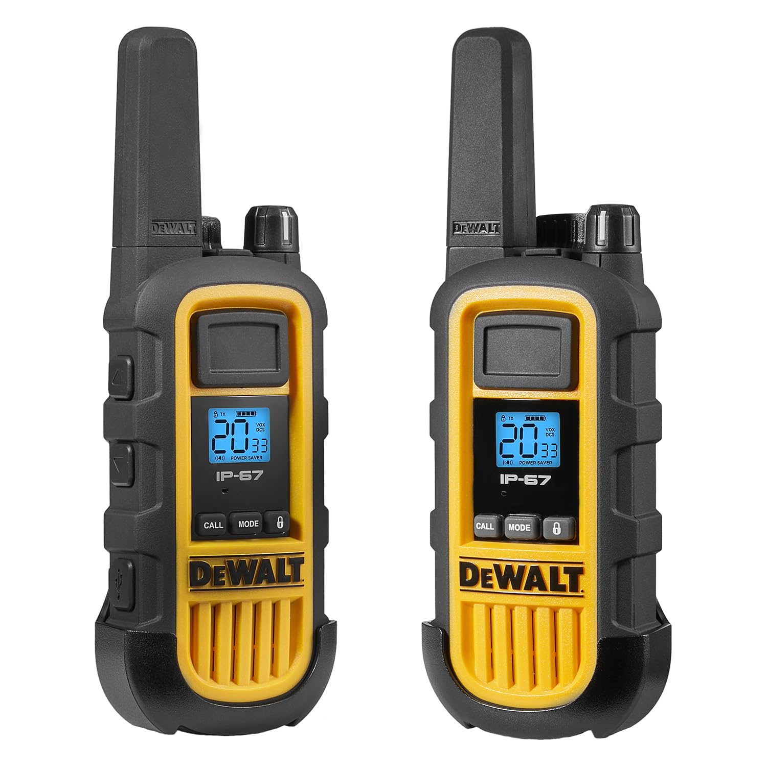 Dewalt Dxfrs800 Bundle 2W Walkie Talkies Heavy Duty Business Two Way Radios, 6 Pack With 6 Headsets Plus Gang Charger (Dxfrs800Bch6 Sv1)