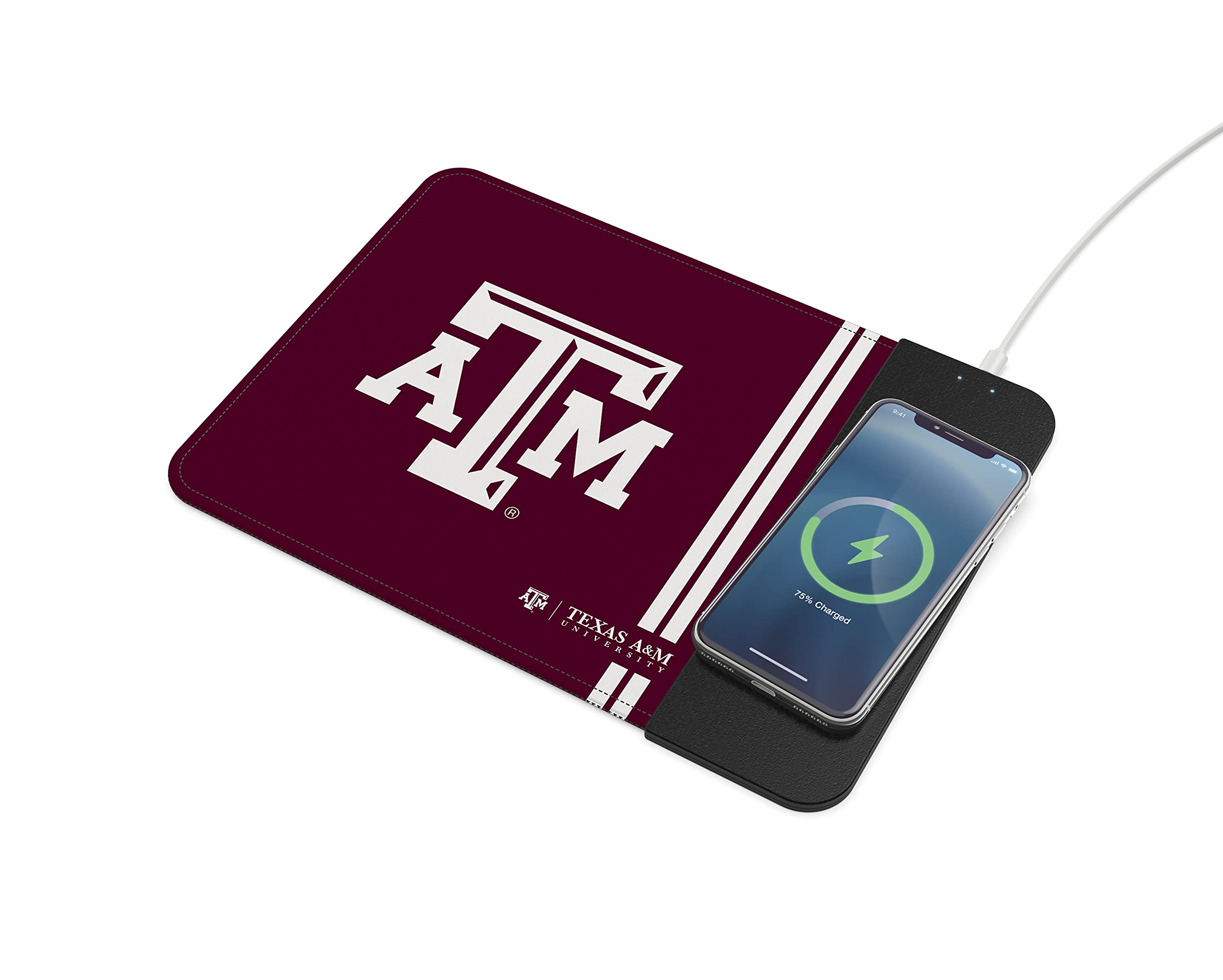 Soar Ncaa Wireless Charging Mouse Pad, Texas A&M Aggies