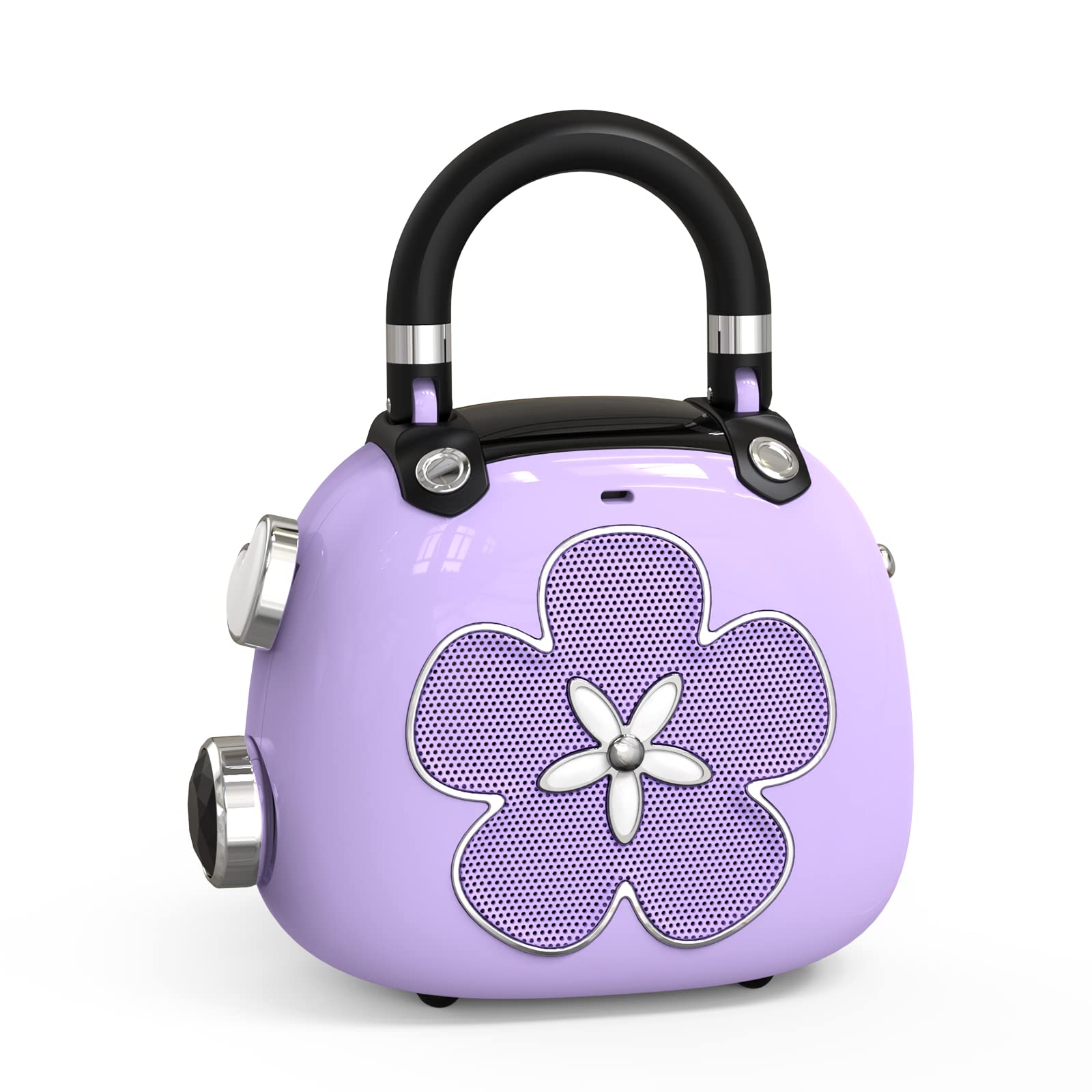 Doss Candy Cute Bluetooth Speaker, Mini Portable With Mighty Sound, Retro Stylish Design, Adorable For Room, Desk Decoration, Present For Minors, Women Purple