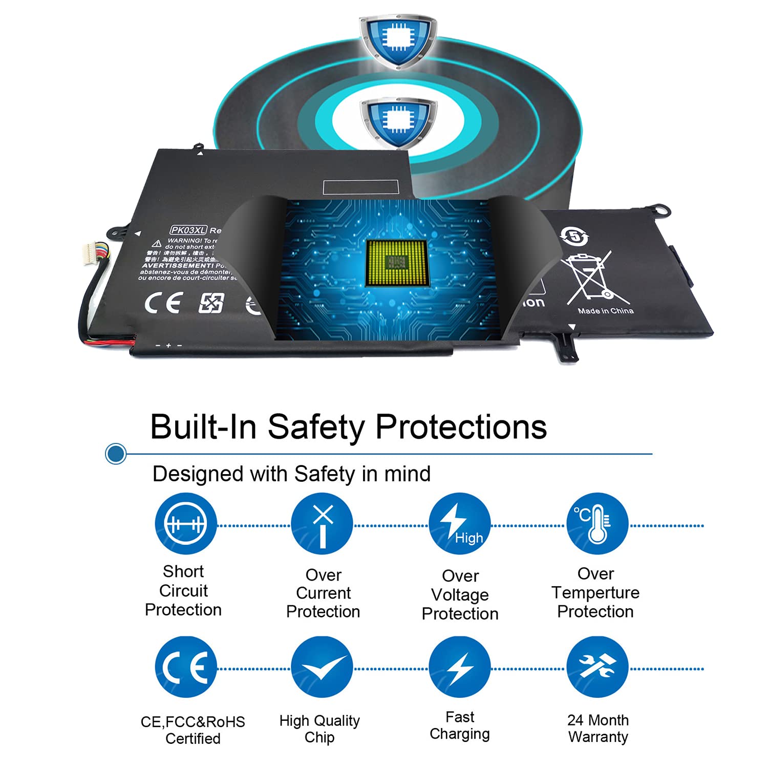 Pk03Xl Battery For Hp Envy X360 Convertible 13 Y0Xx 13 Y013Cl Battery Replacement,For Hp Spectre X360 13 4101Dx 13 4102Dx 13 410