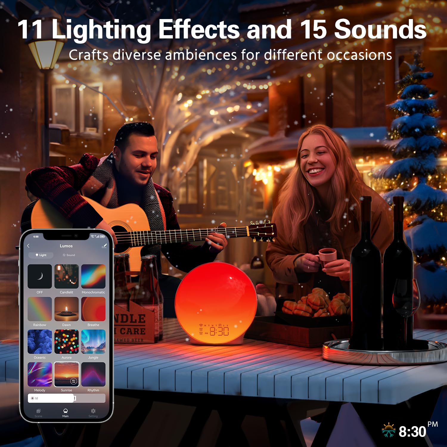 Momilla Sunrise Alarm Clock, Smart Wake Up Light Compatible With Alexa, Dual Alarms With Fm Radio, Snooze Function For Heavy Sle