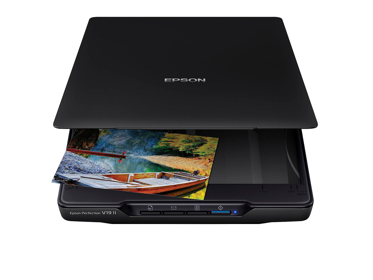 Epson Perfection V19 Ii Color Photo And Document Flatbed Scanner With 4800 Dpi Optical Resolution, Usb Power And High Rise, Remo