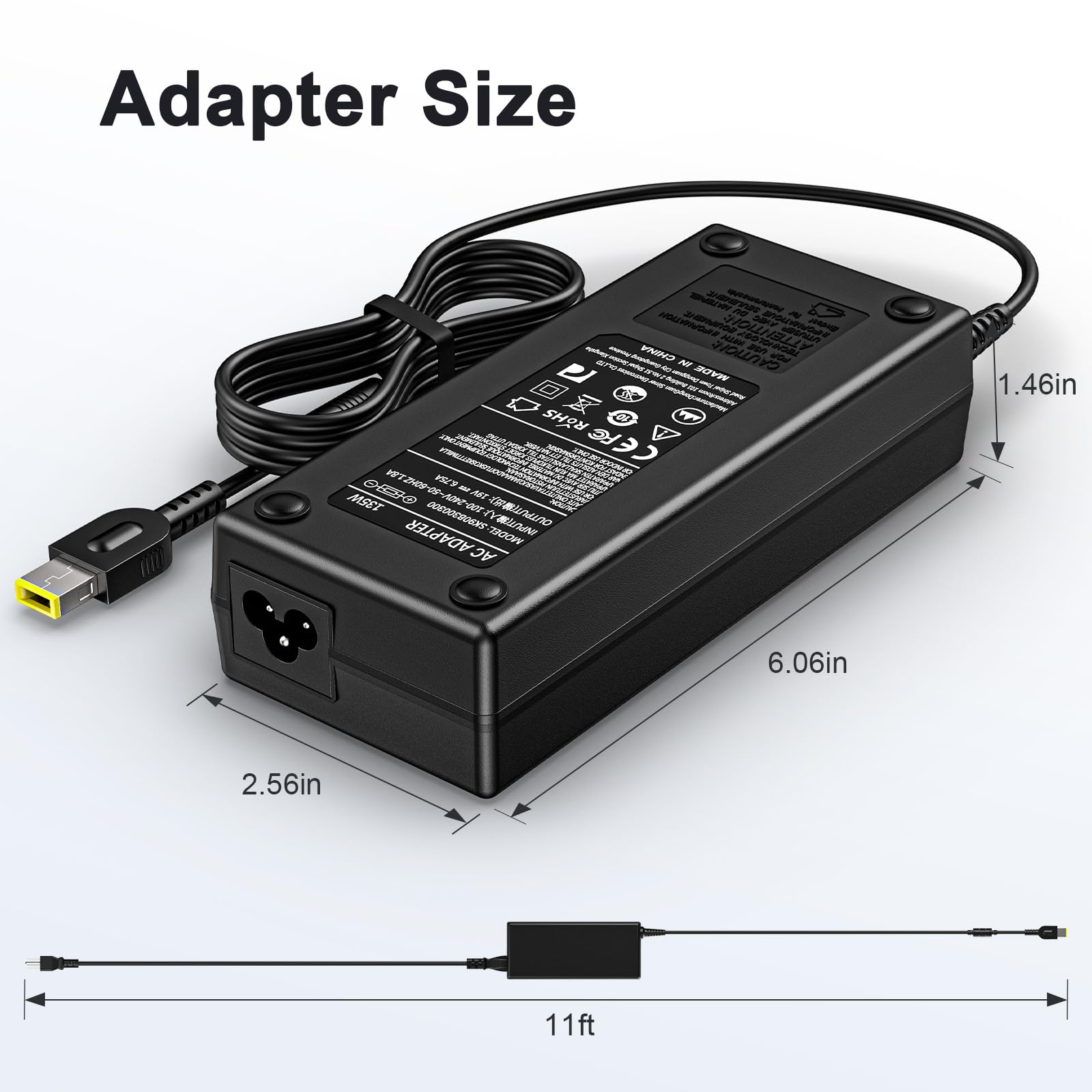 135W Slim Tip Laptop Charger For Lenovo Thinkpad X1 Extreme E440 L440 P1 P50S P51S P15V P16 S3 T431S T15 W540 4X20E50558 8880150