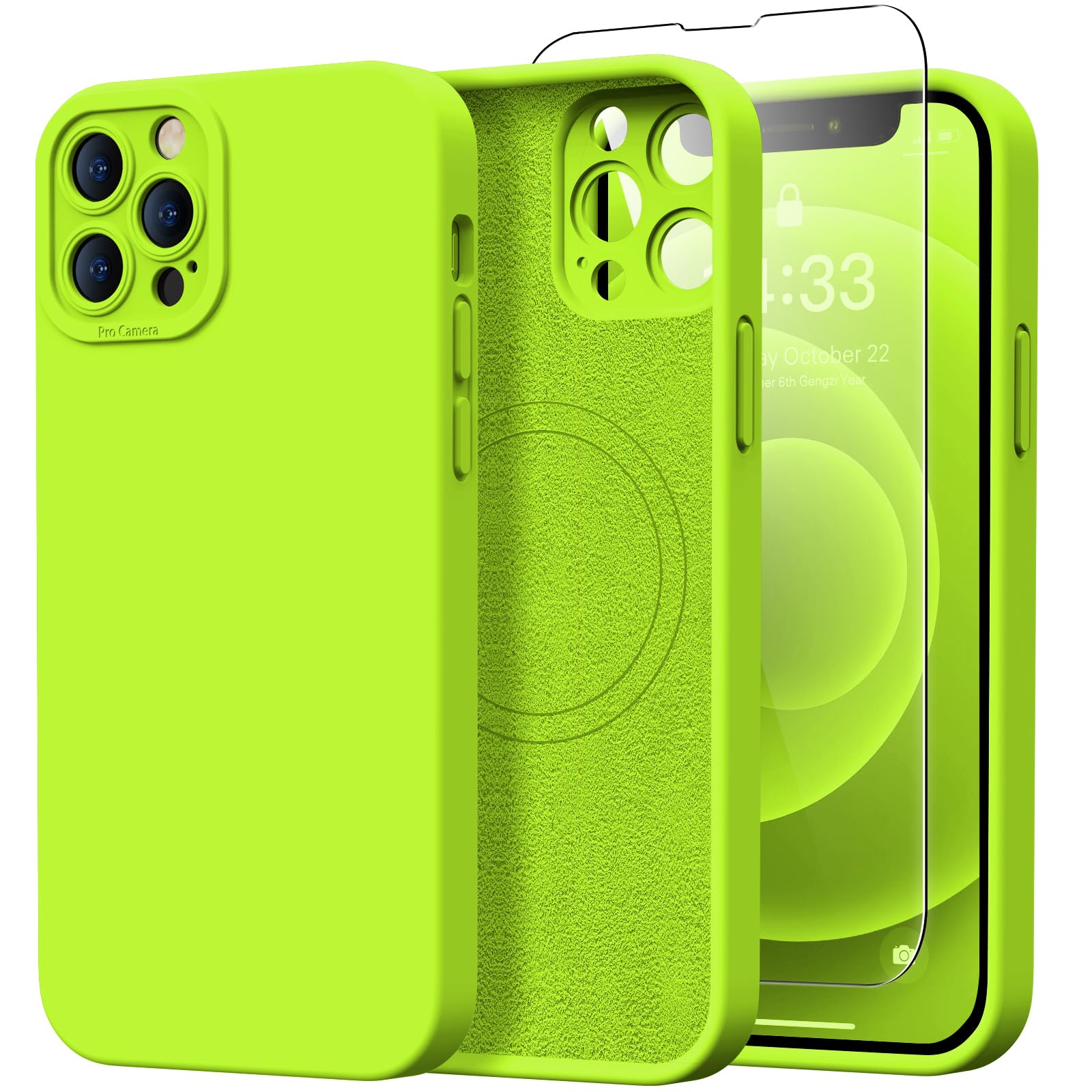Kiresen Designed For Iphone 13 Pro Case   Upgraded Enhanced Camera Protection   Soft Microfiber Lining Inside   Silicone Shockpr