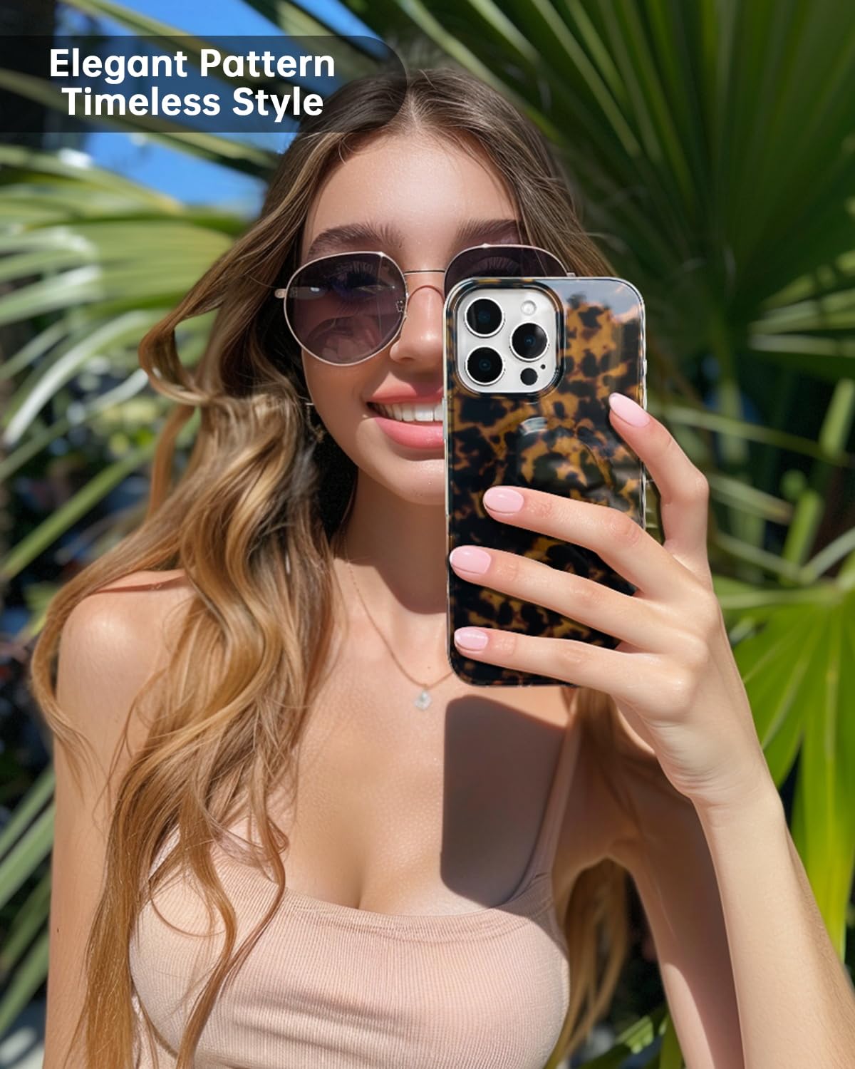 Scorpify For Iphone 16 Pro Case [Compatible With Magsafe] With Brown Tortoise Shell Design, Cute Brown Magnetic Phone Cover For