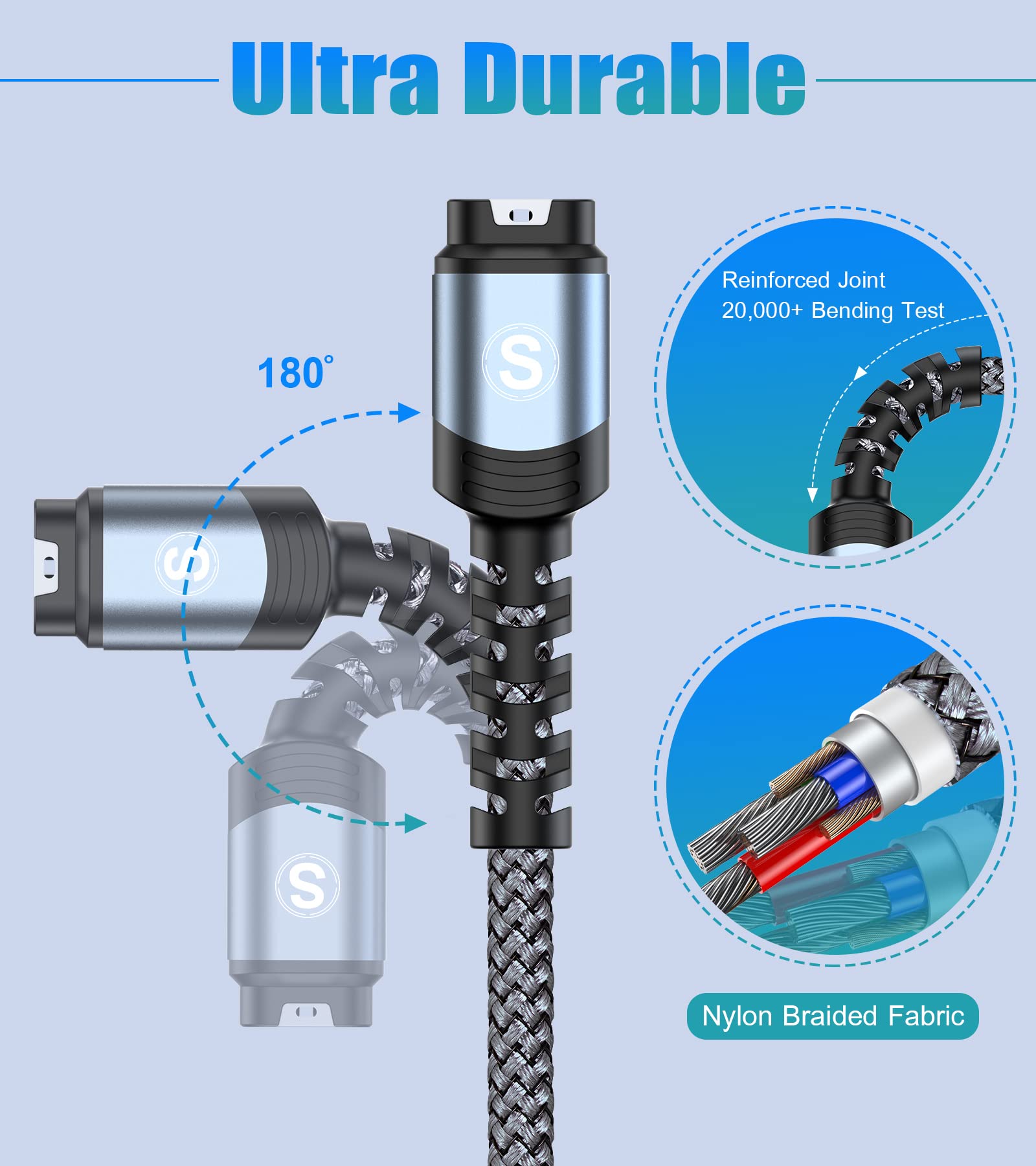 Garmin Watch Charger Cable [2 Pack,4Ft] Compatible With Garmin Fenix 7 7X Pro 6 6X 5 5S 5X,Forerunner 965 955 945 265 245 55 45,