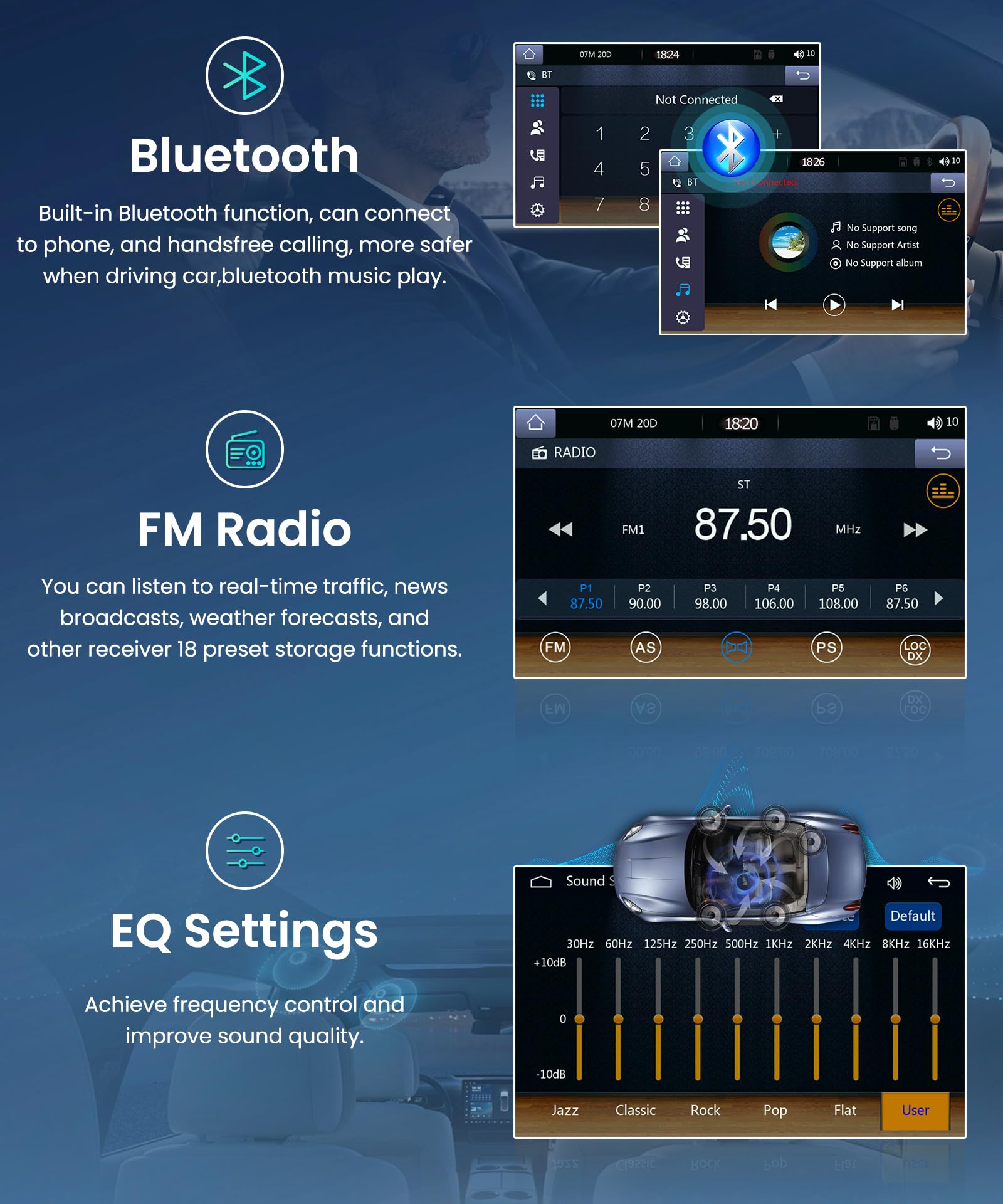 Car Stereo Single Din Touchscreen Car Radio With Bluetooth, Rimoody 7 Inch Electric Flip Out Screen Mirror Link Fm Radio Aux  In