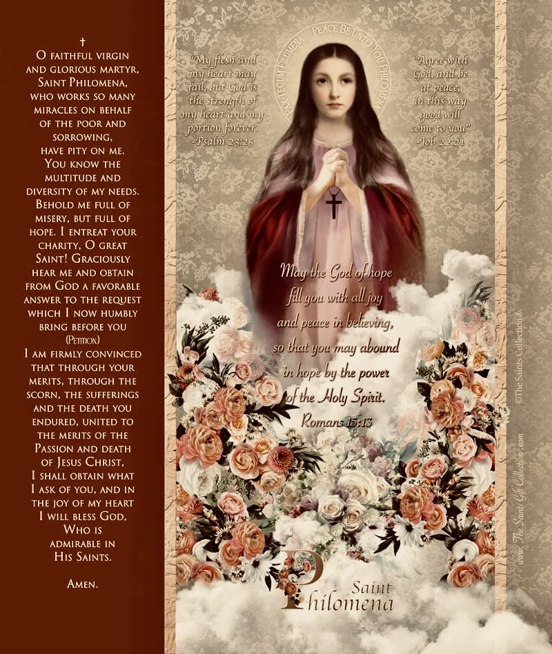 The Saints Collection St Philomena, Led Flameless Devotional Prayer Candle
