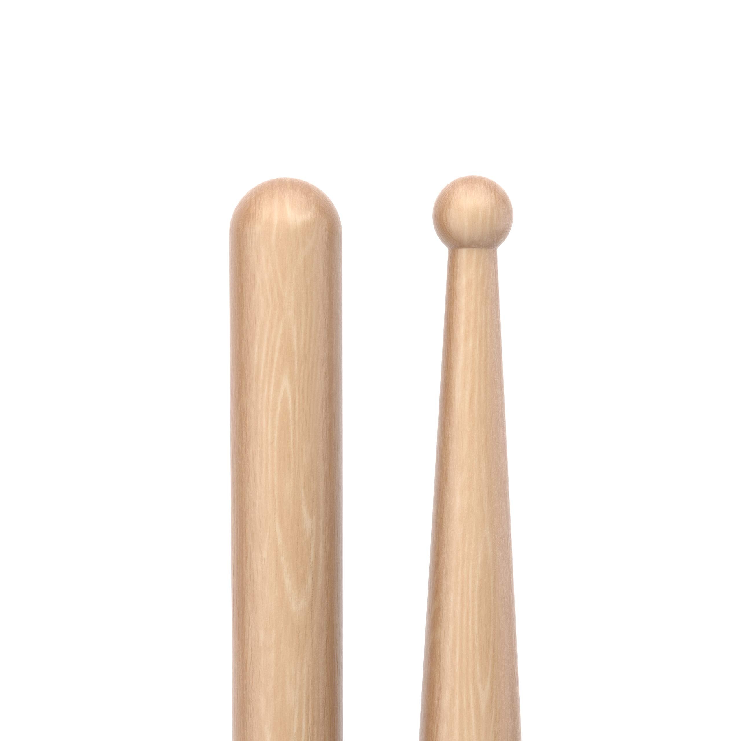 Promark Finesse 2B Long Maple Drumsticks, Small Round Wood Tip, One Pair
