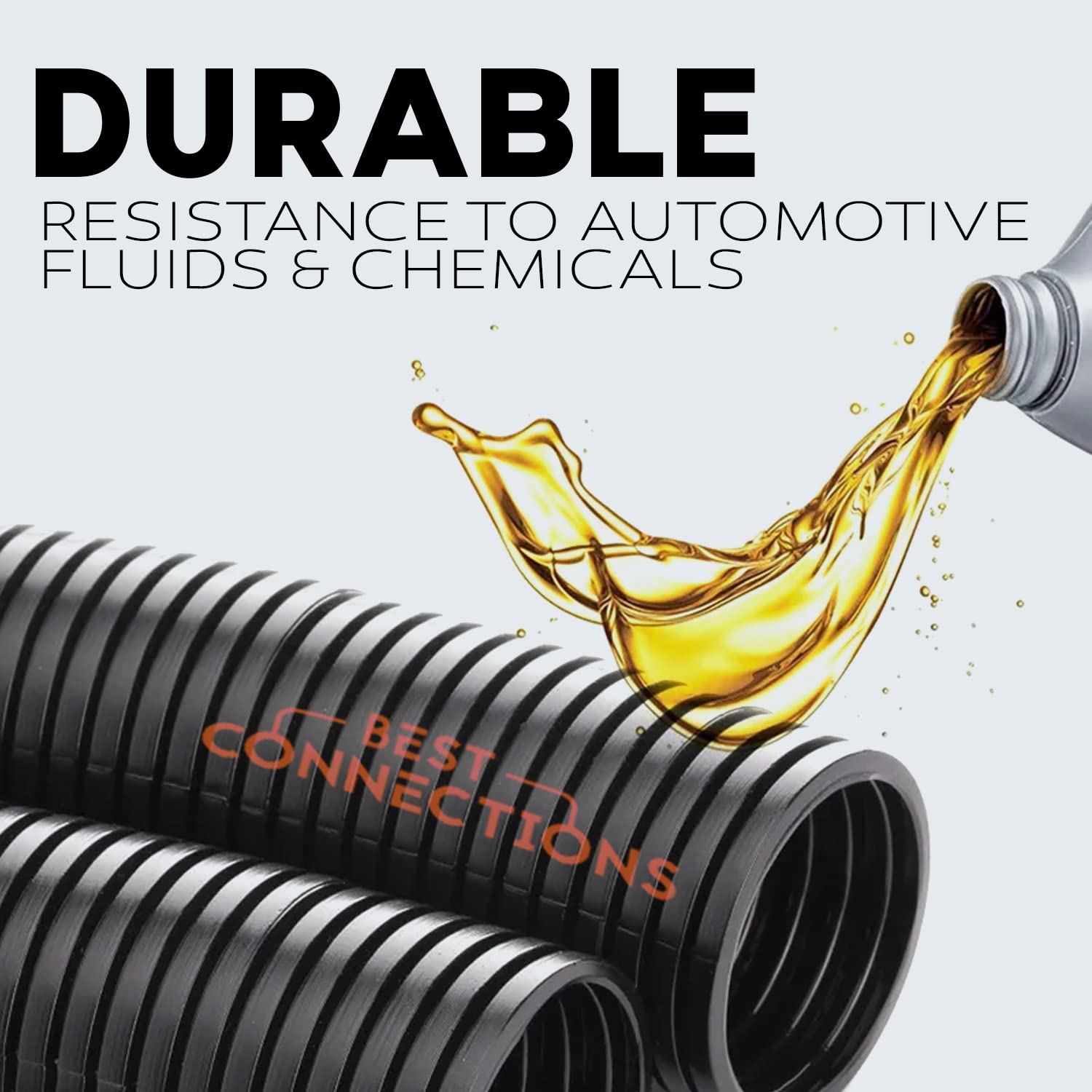 1/2'' X 100 Ft Split Wire Loom Flex Guard Convoluted Tubing   Protective Split Cable Sleeves For Automotive Home Industrial Elec