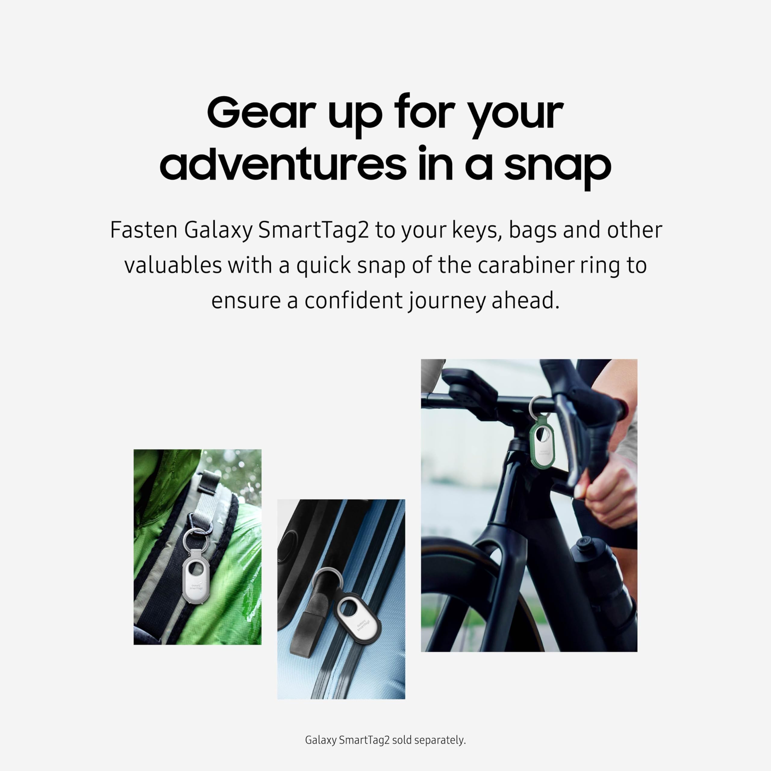 Samsung Galaxy Smarttag2 Rugged Case, Gps Tracker Holder, Tracking Device Protective Cover With Key Ring, Non Slip Pattern On Si