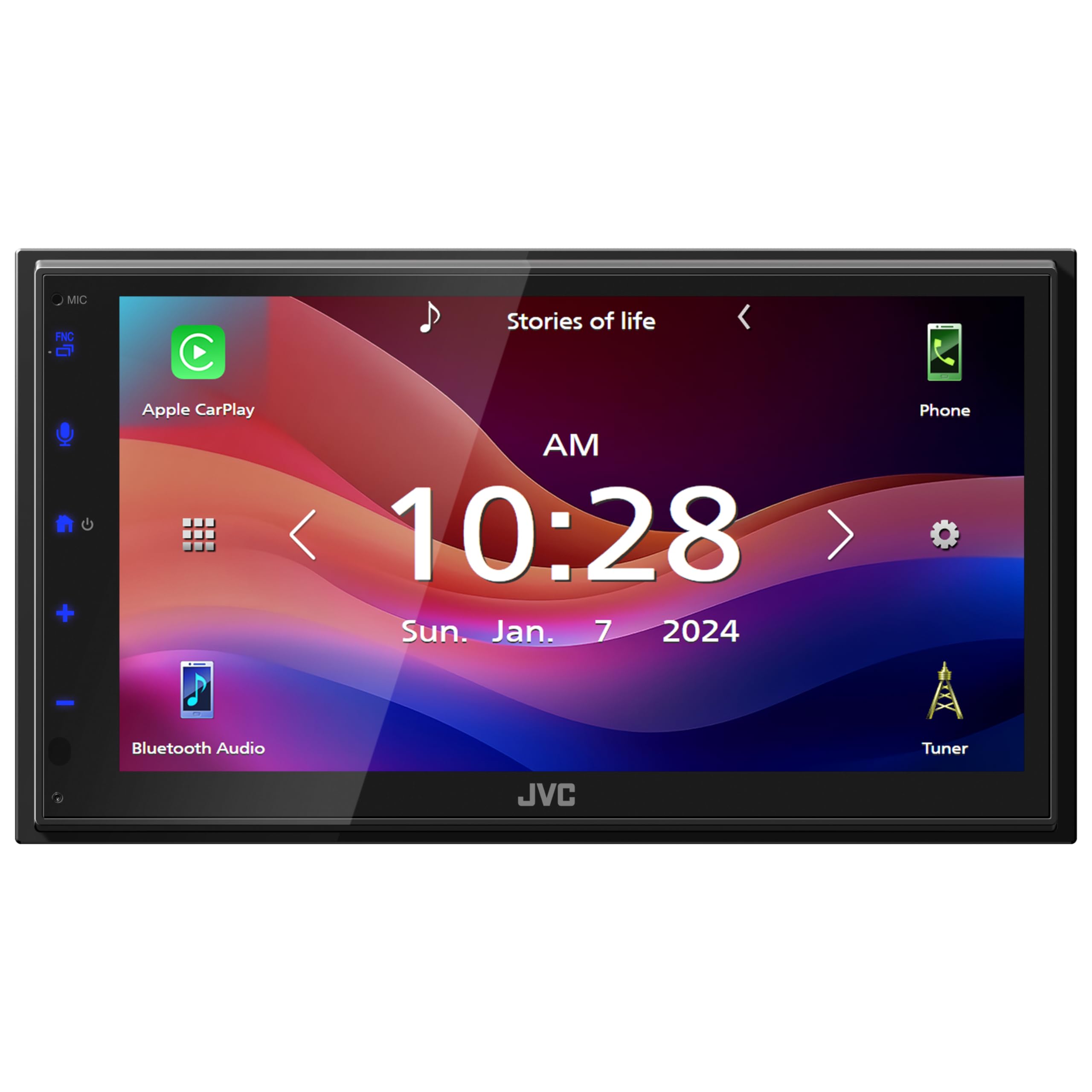 JVC KW-M595BT Digital Car Stereo (50W x 6-Ch), Apple CarPlay & Android Auto Compatible, Bluetooth-Enabled Head Unit with 6.8 LCD