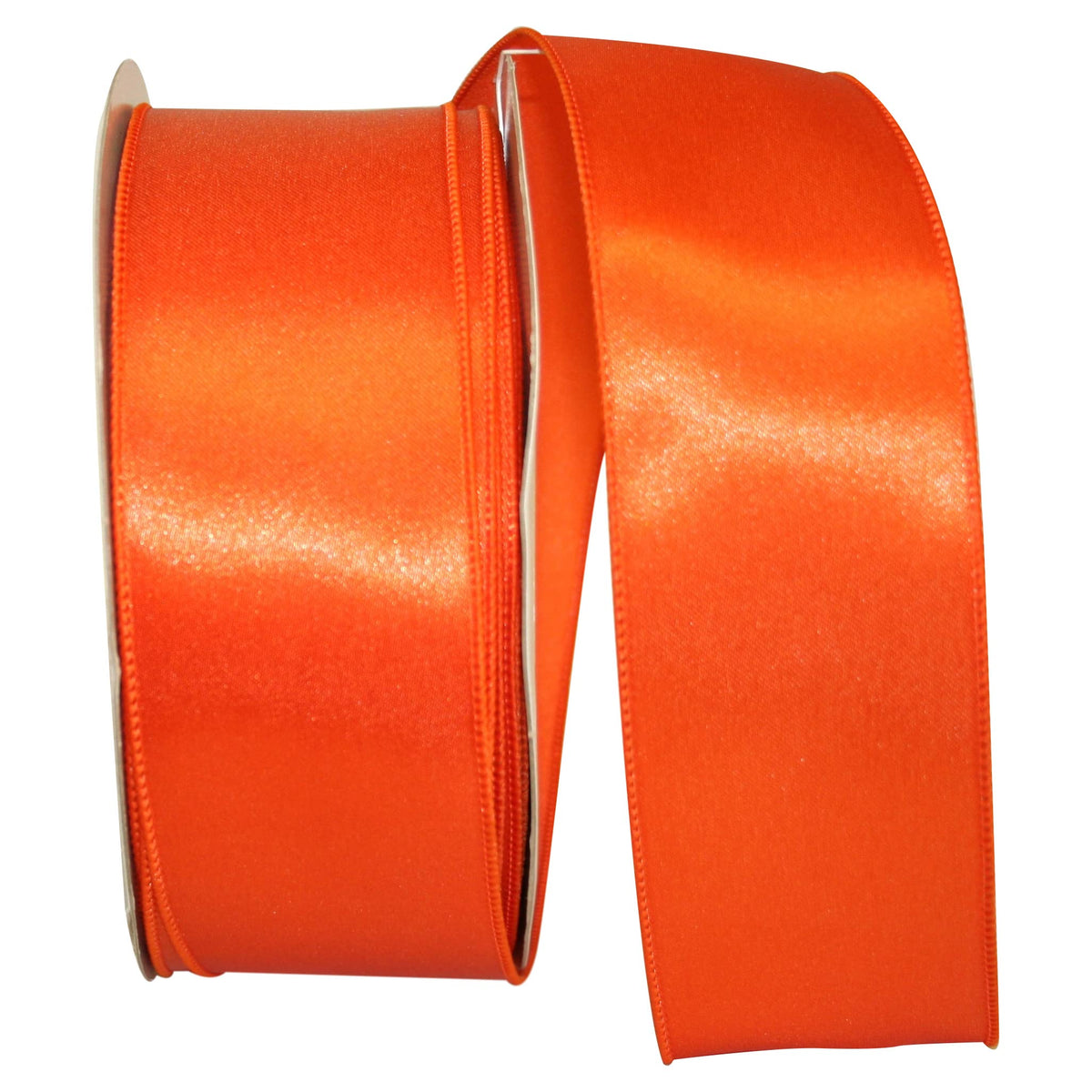 Reliant Ribbon 92575W 058 40K Satin Value Wired Edge Ribbon, 2 12 Inch X 50 Yards, Orange