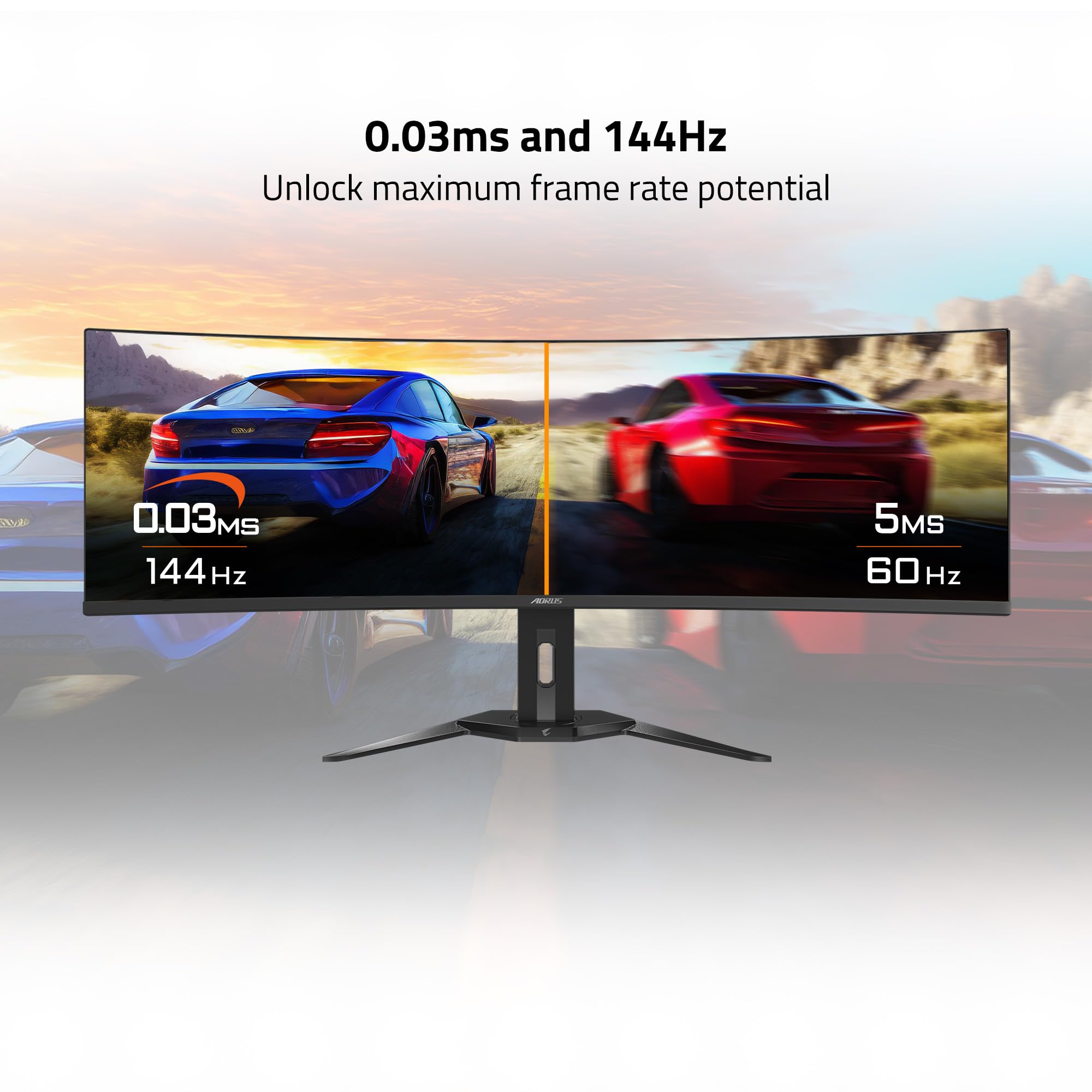 Gigabyte - Aorus Co49Dq - 49 Qd Oled - 5120X1440 Dqhd 32:9-1800R - 144Hz - 0.03Ms Gtg - Amd Freesync Premium Pro - Super Ultrawi
