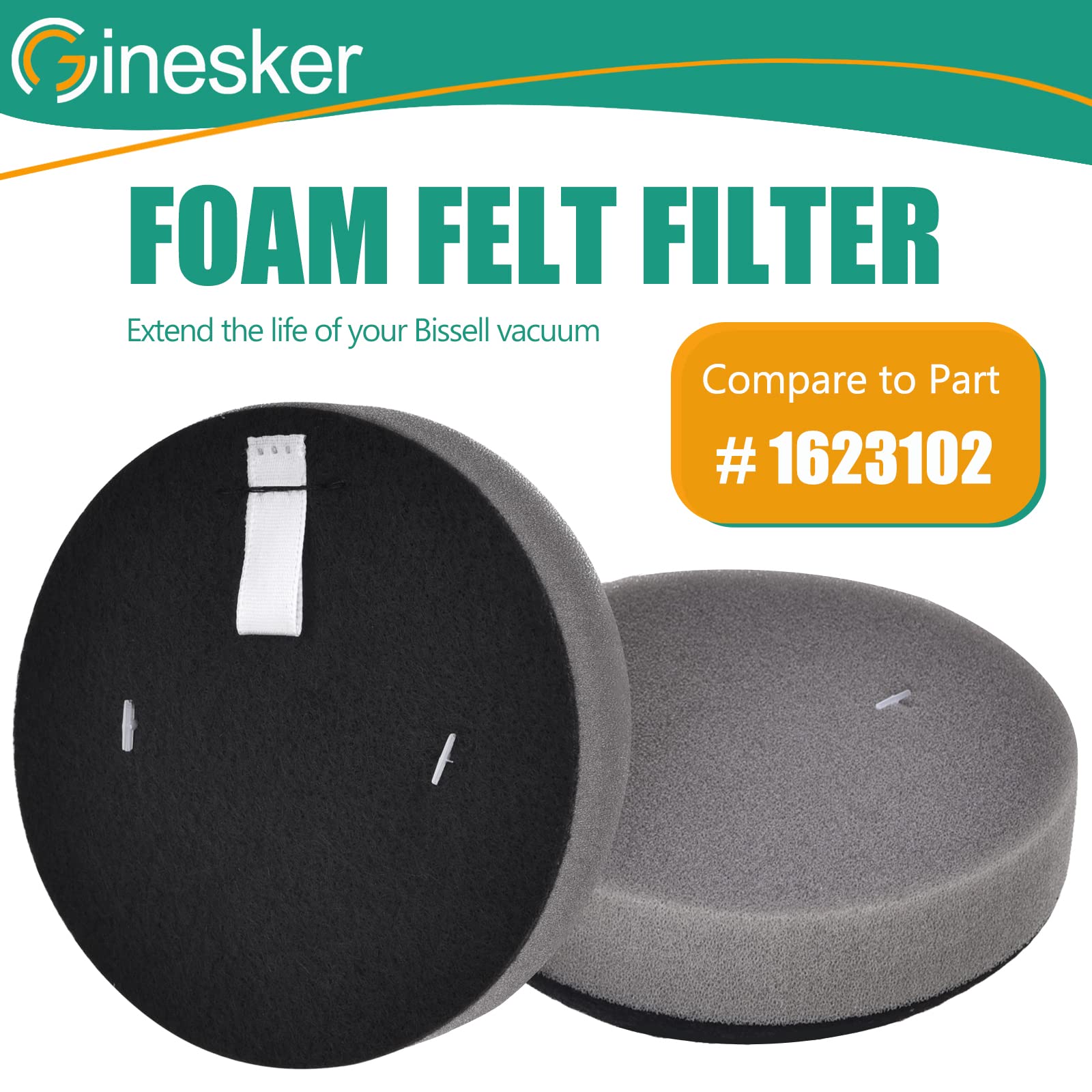 3070 Filter Replacement For Bissell Cleanview Pet Slim 3080 2831 3339 2903 2921 Pet Hair 2897 4 Pack Filter For Bissell Poweredg