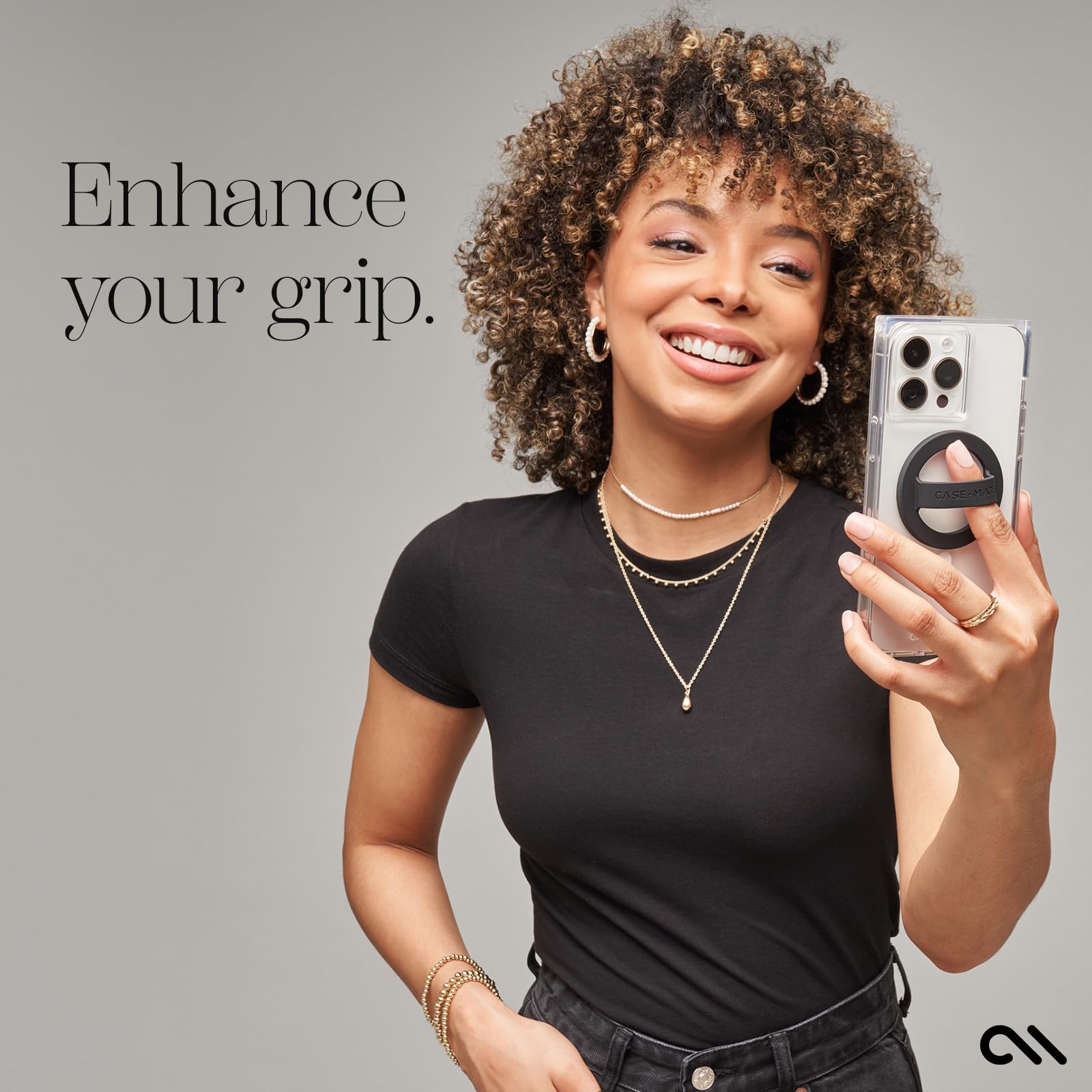 Case Mate Magnetic Phone Grip Magsafe Loop Grip | Detachable Phone Grip Phone Holder For Hand | Ultra Thin Collapsible Soft Mags