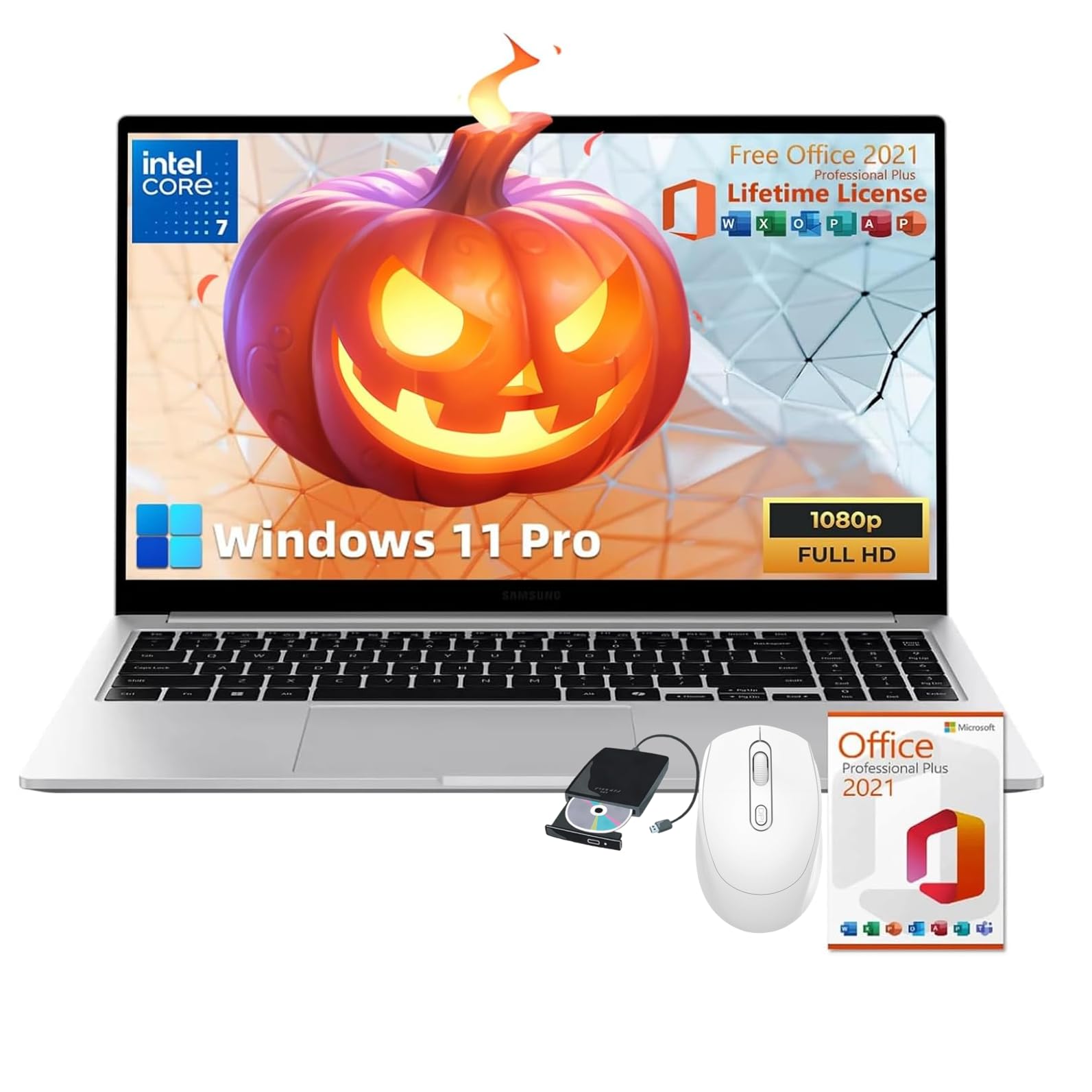 SAMSUNG Galaxy Book4 Business Laptop - 15.6 FHD Display, Intel 10-Core 7-150U, 16GB RAM, 2TB SSD, Backlit Keyboard, WiFi, Window