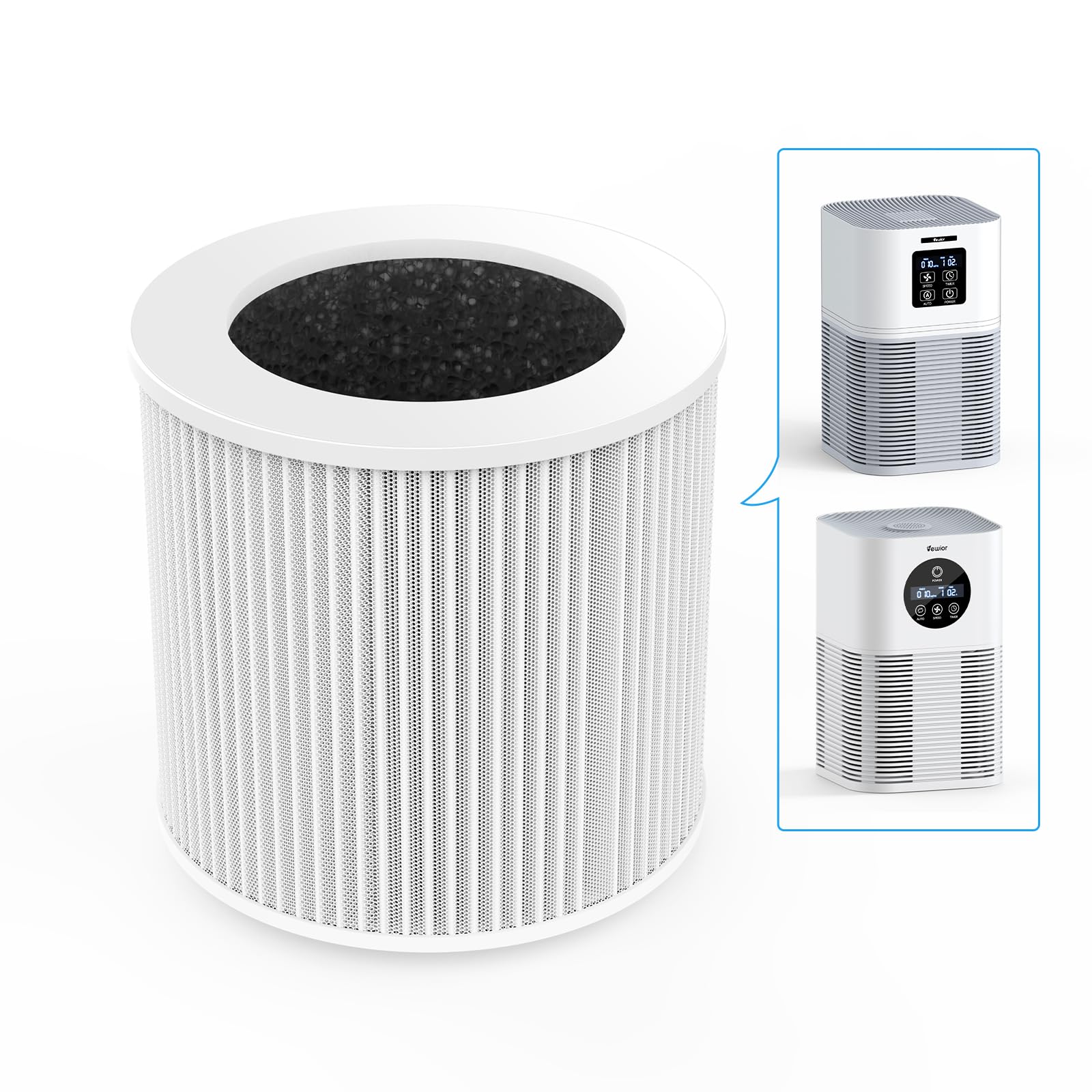 Air Purifier A1 Replacement Filter, Vewior Official H13 True Hepa Air Cleaner Filter