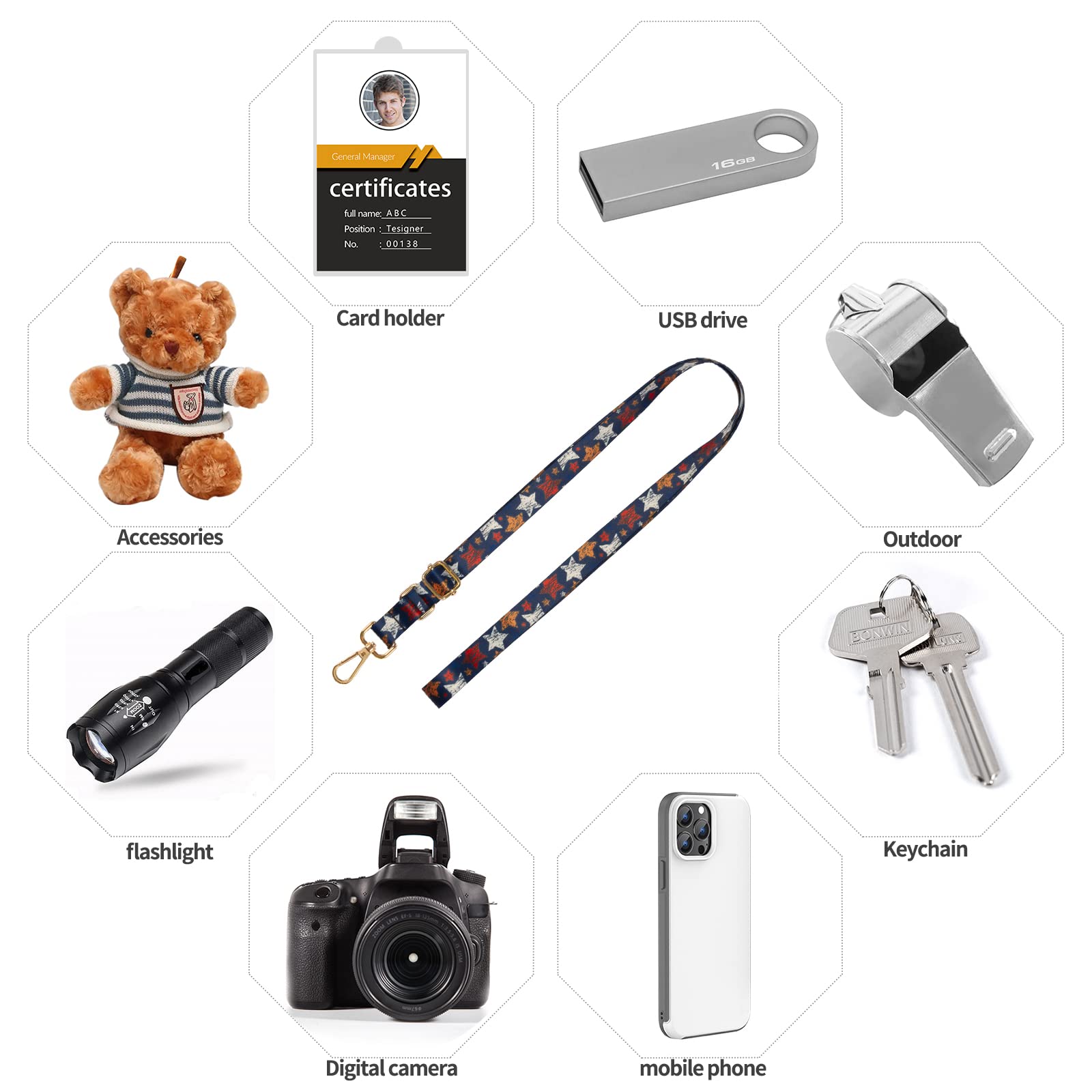 Dutyway Phone Lanyards, Wrist Lanyards For Keys, Adjustable Shoulder Neck Strap,Universal Crossbody Cell Phone Lanyard For Iphon