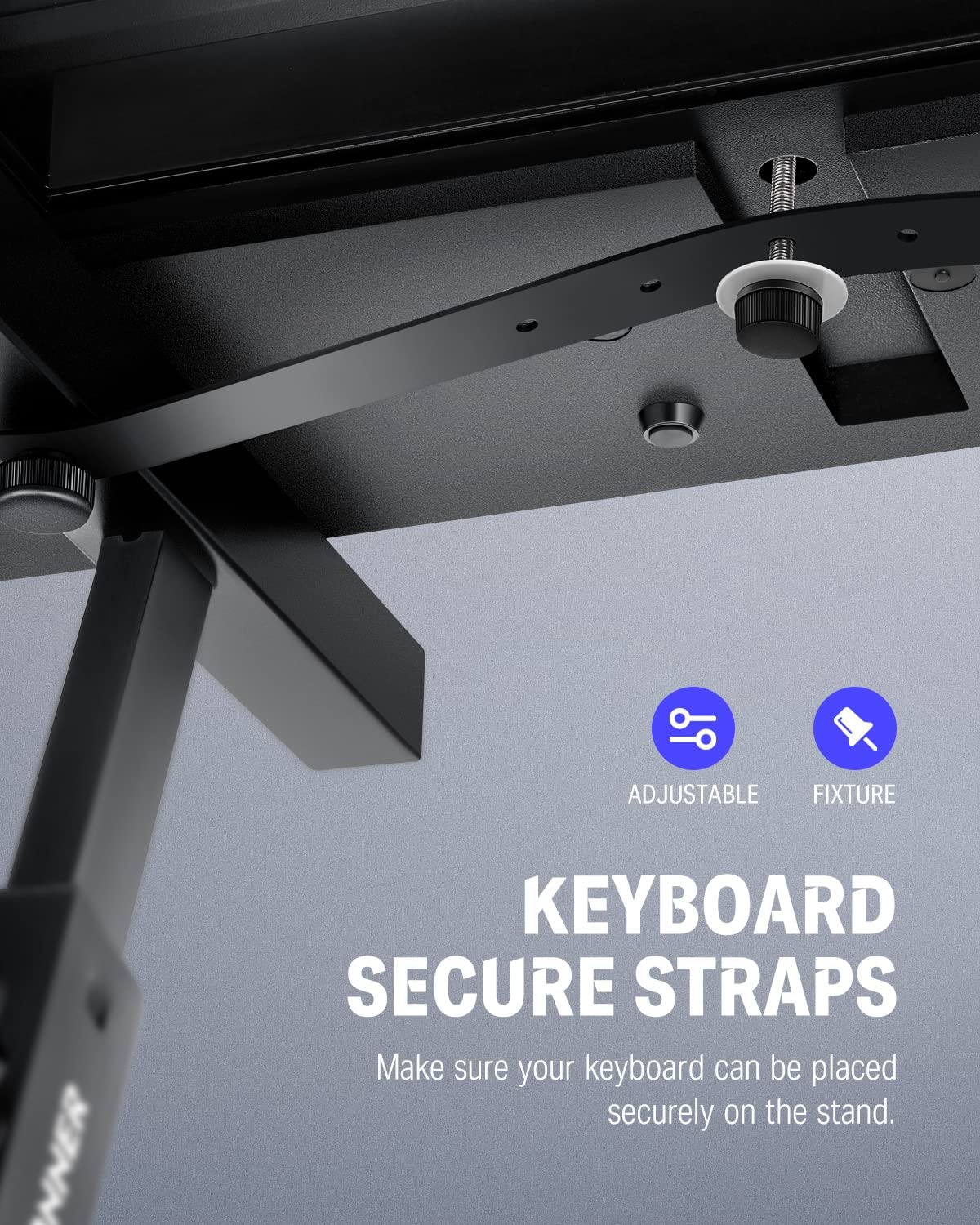 Donner Keyboard Stand, Z Style Heavy Duty Piano Stand, Adjustable And Portable Piano Keyboard Stand, Suitable For 54, 61 And 88