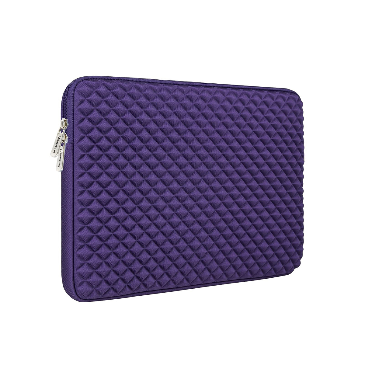 RAINYEAR 15 Inch Laptop Sleeve Diamond Foam Shock Resistant Padded Case Fluffy Lining Protective Cover Carrying Bag Compatible with 15.4 MacBook Pro, Surface Laptop 3/4 15', New XPS 15 Touch (Purple)