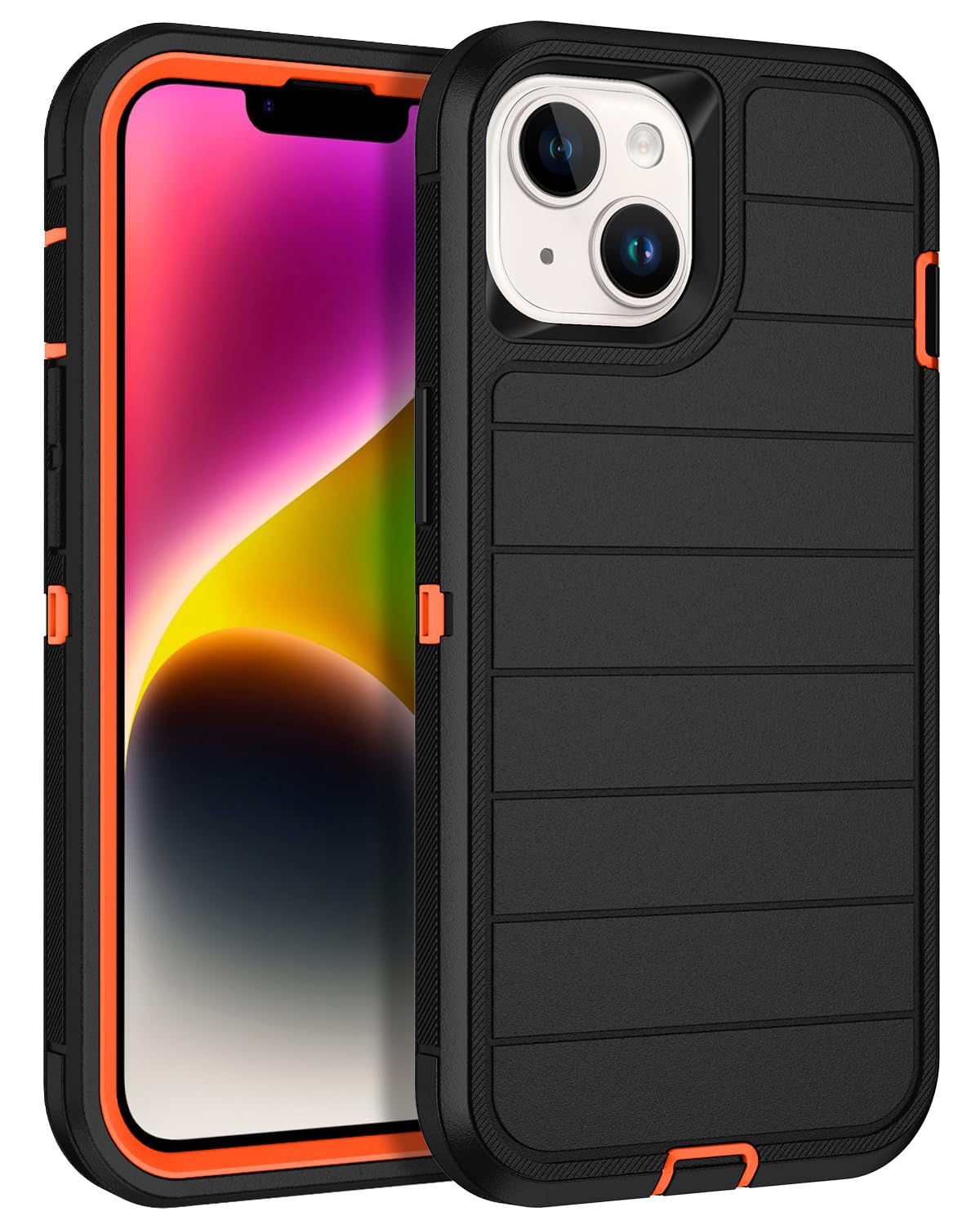 Casenplaza for iPhone 13 Case/iPhone 14 Case Heavy Duty Shockproof Dropproof 3-Layer Full Body Protection Military Grade Rugged 