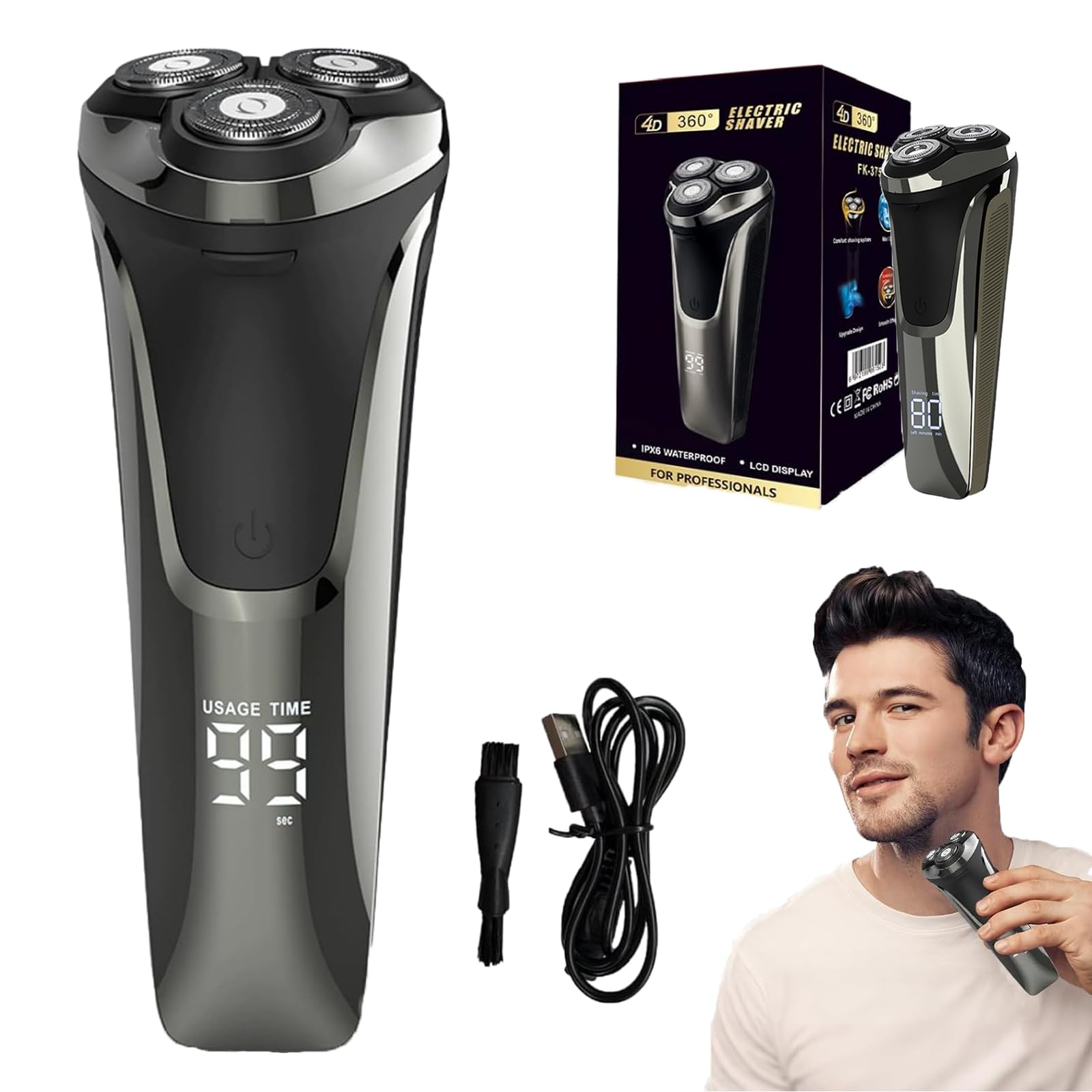 Snapbuy Electric Razor For Men, Snapbuy Electric Razor Pro Of Father, 4D Floating Head Rotary Shaver,2025 New Electri C Shaver W