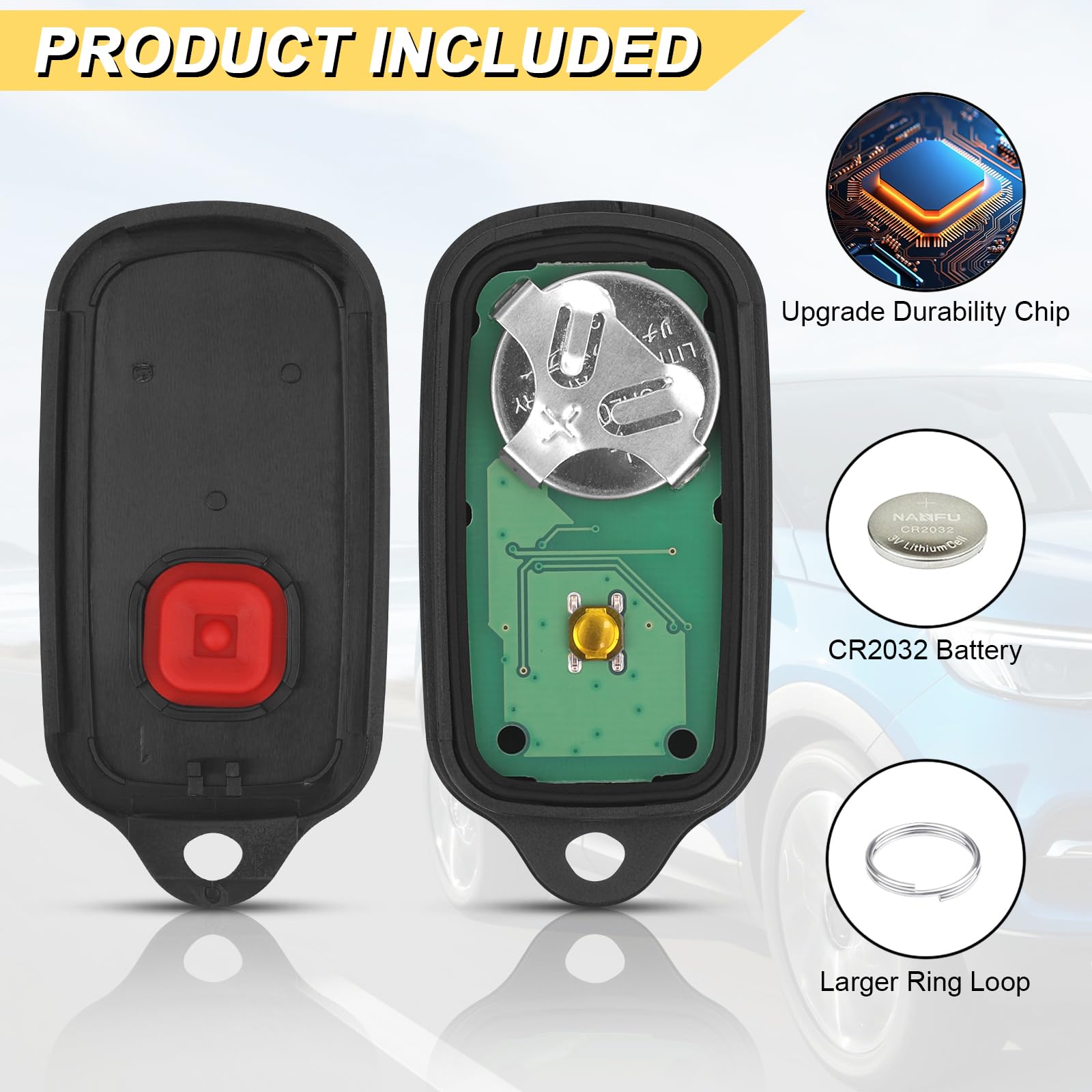 Vurkcy Key Fob Replacement For 2002-2006 Toyota Camry/ 03-08 Matrix/ 99-03 Sienna/ 02-03 Solara/ 03-08 Pontiac Vibe Car Keyless