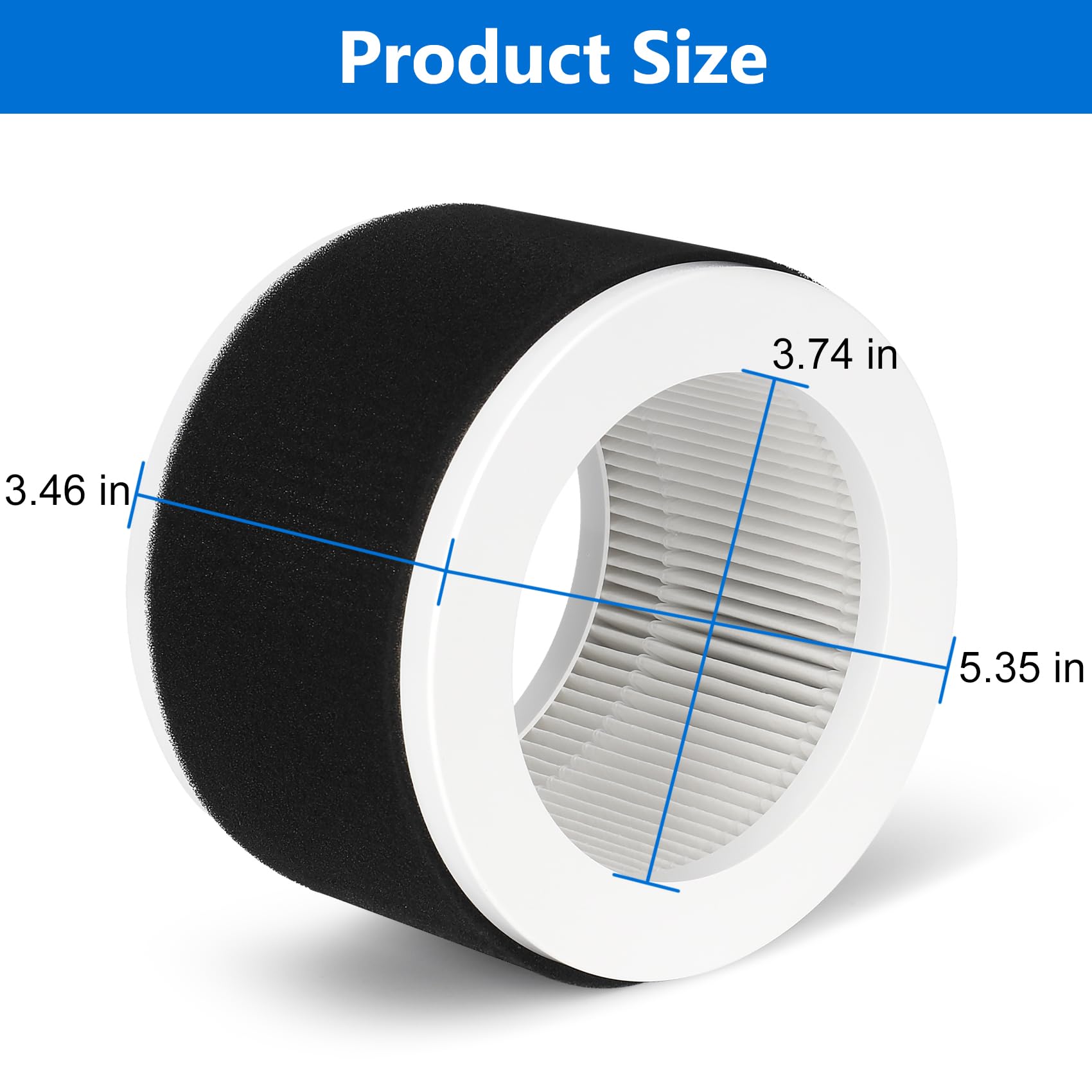 Epi810 True Hepa Replacement Filter, Compatible With Koios, Megawise And Mooka Epi810 Purifier